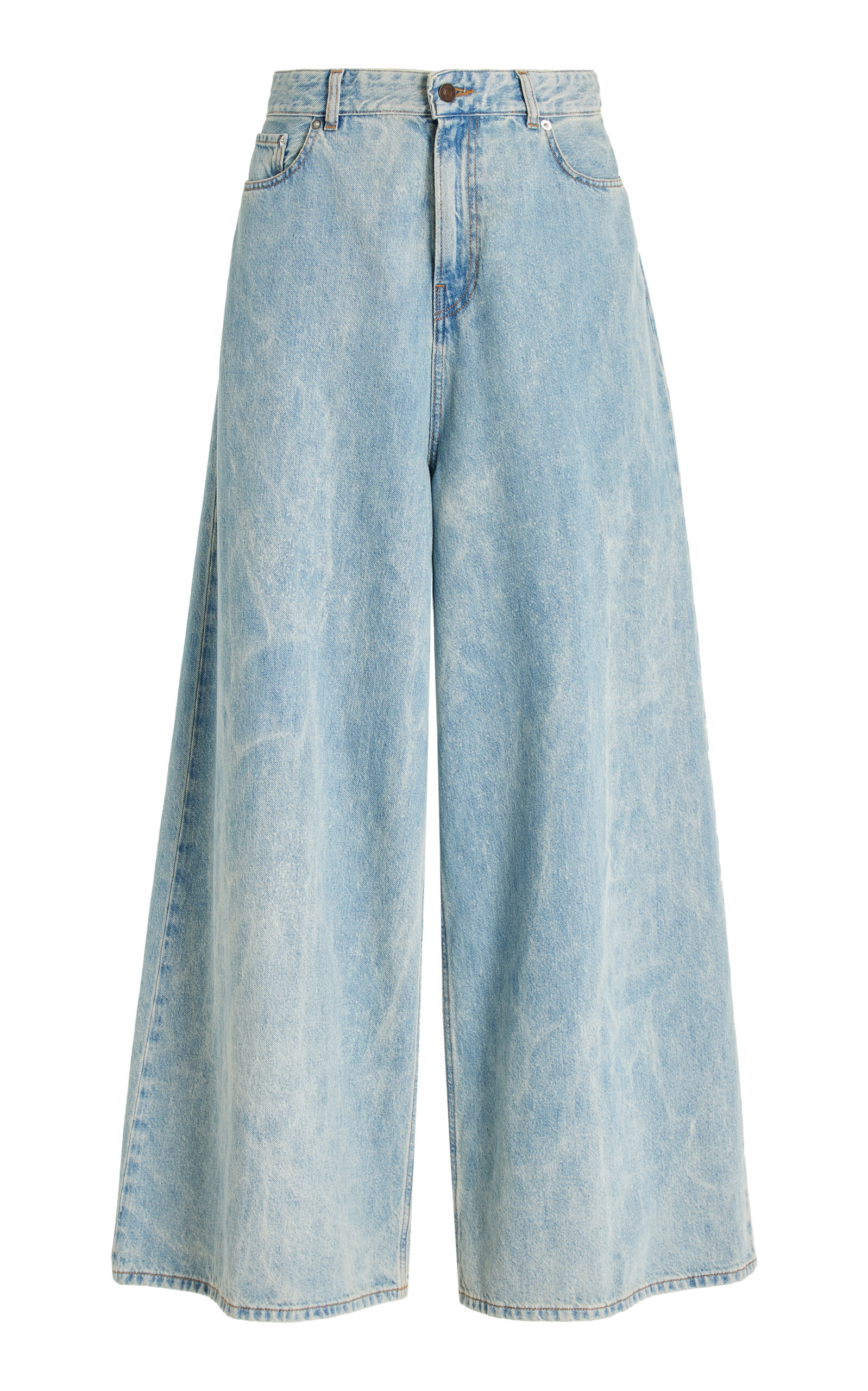 Shop Haikure Big Bethany Oversized Wide-leg Jeans In Blue