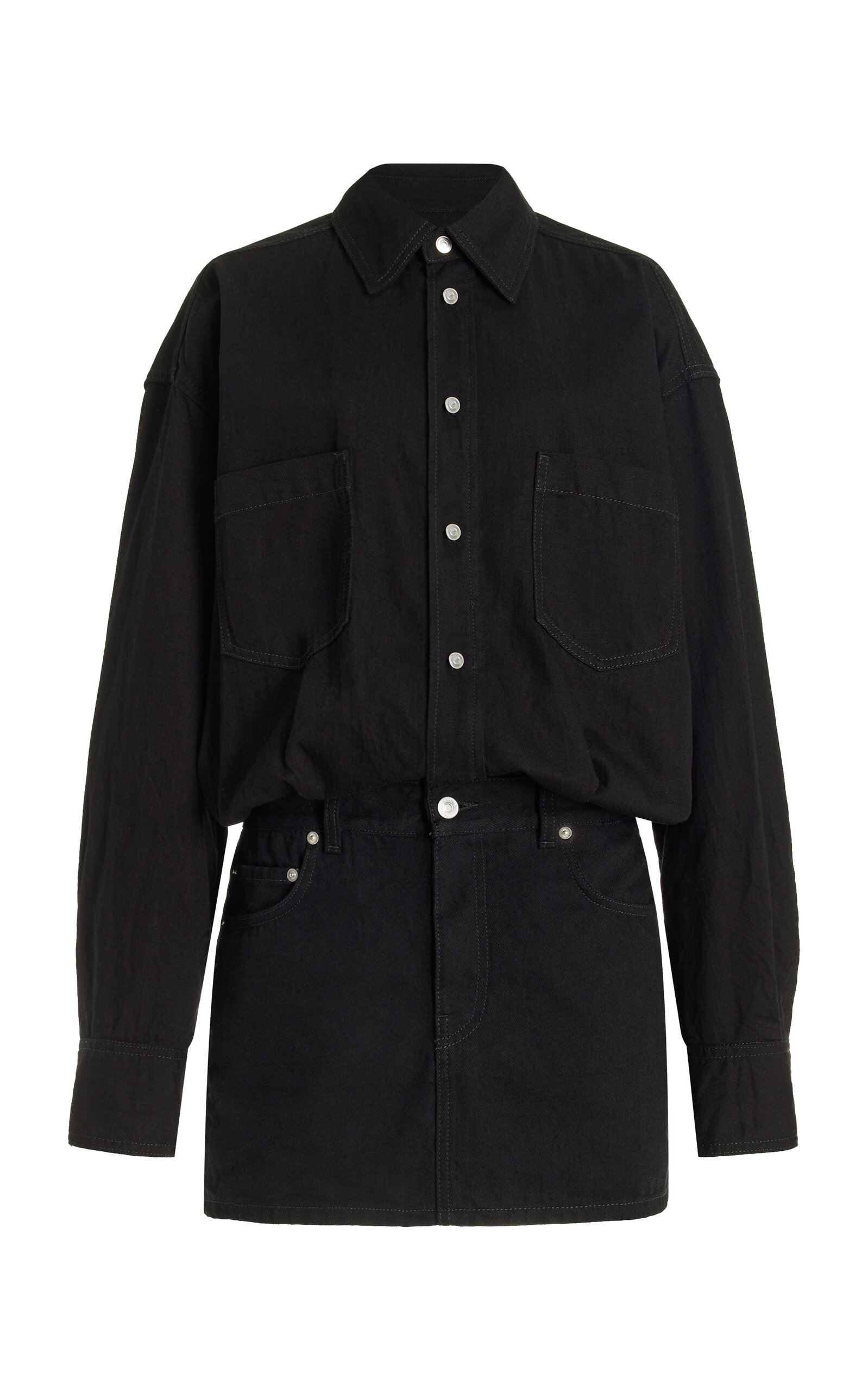 HAIKURE Tatum Denim Shirt-Skirt Combo Mini Dress