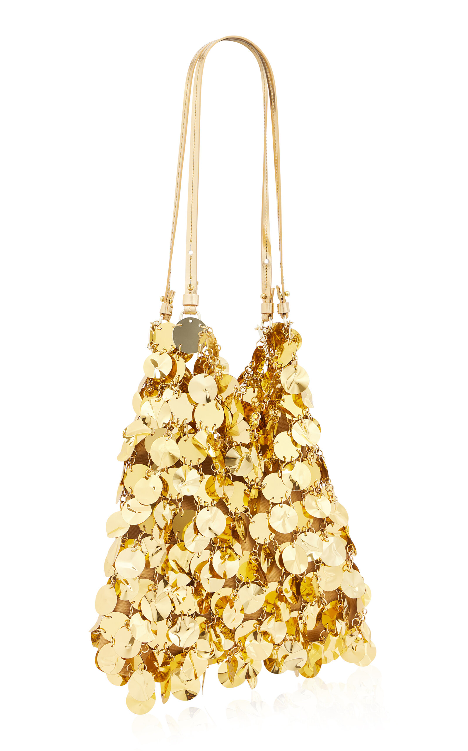 XL Sparkle Gold-Tone Paillette Hobo bag