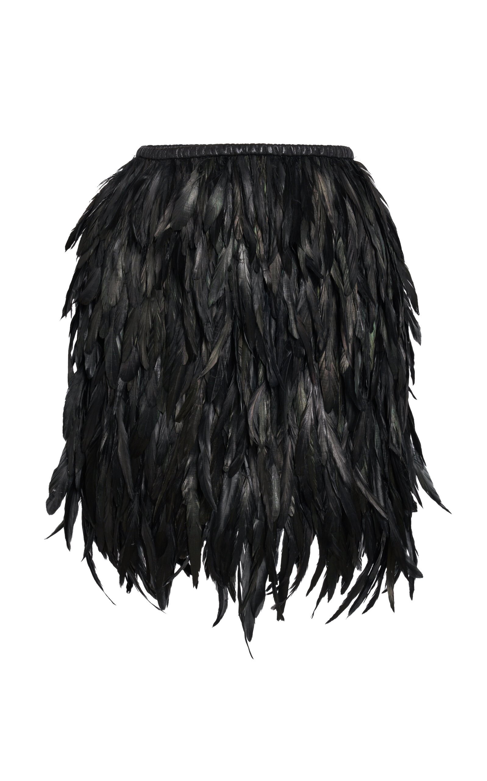 Tom Ford Feathered Mini Skirt In Black