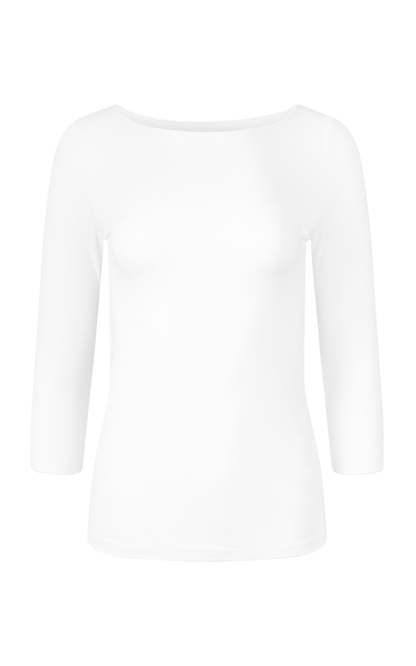 Majestic Soft Touch Boatneck Top In White