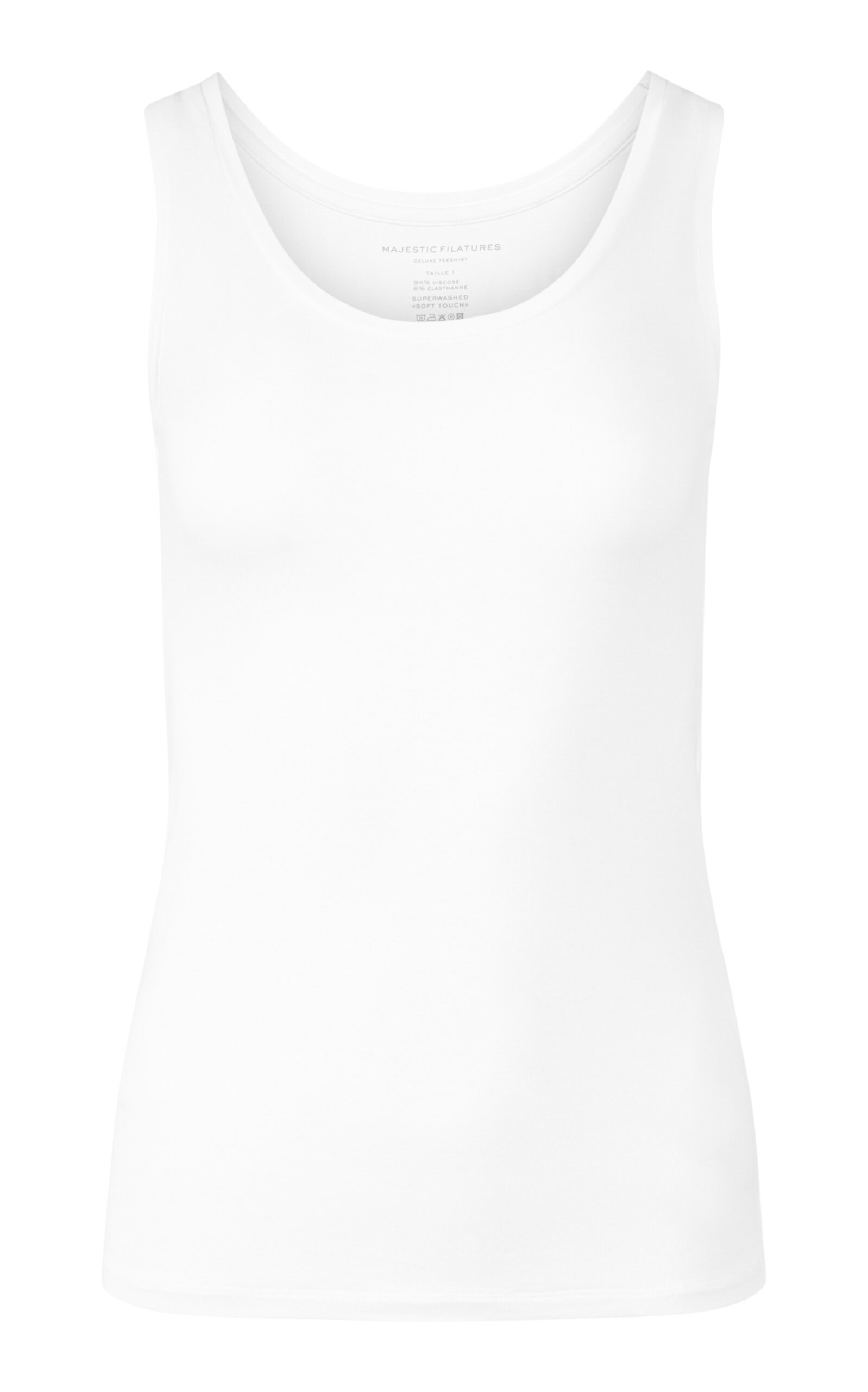 Majestic Classic Vest Top In White