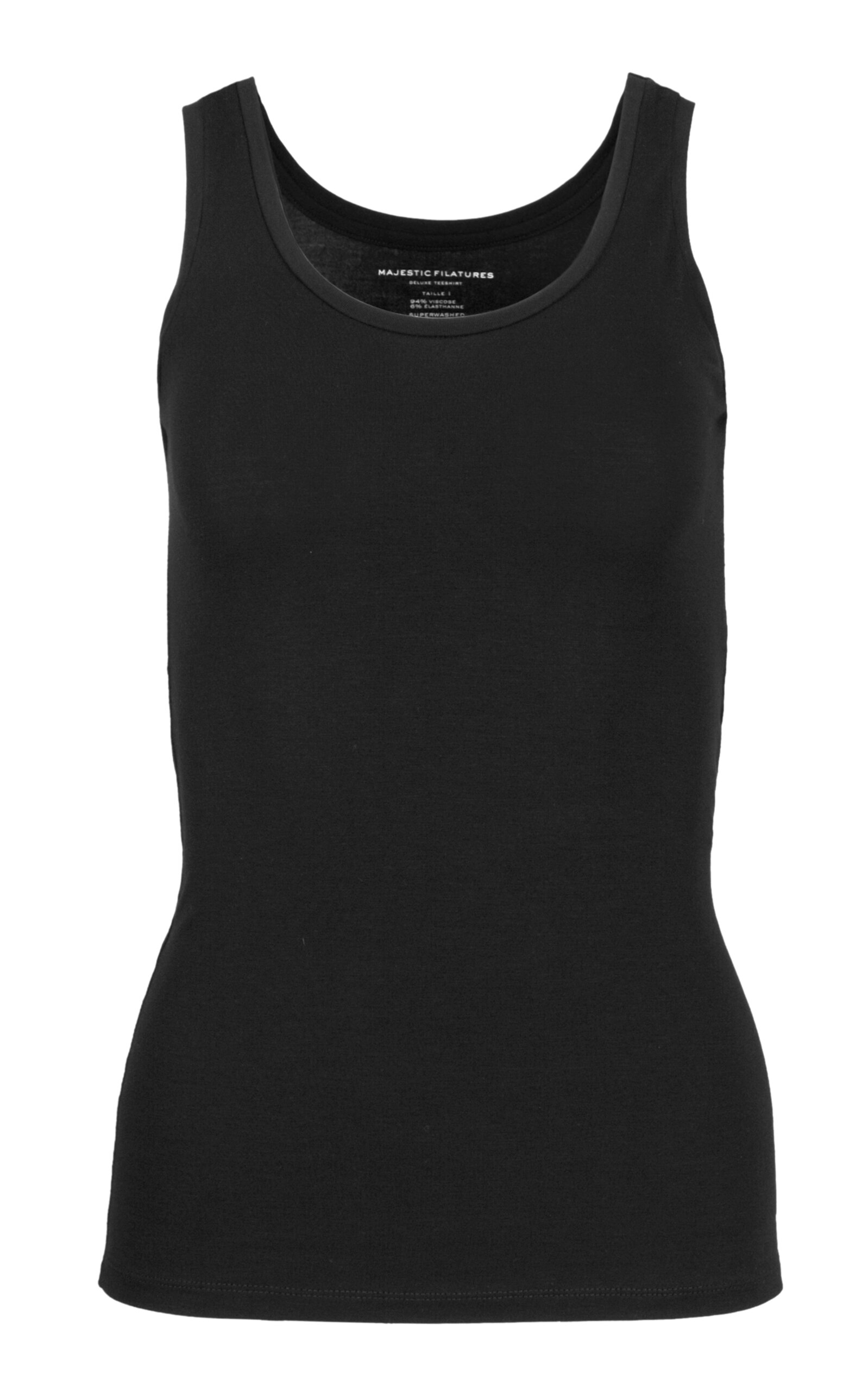 Majestic Soft Touch Tank Top In Black