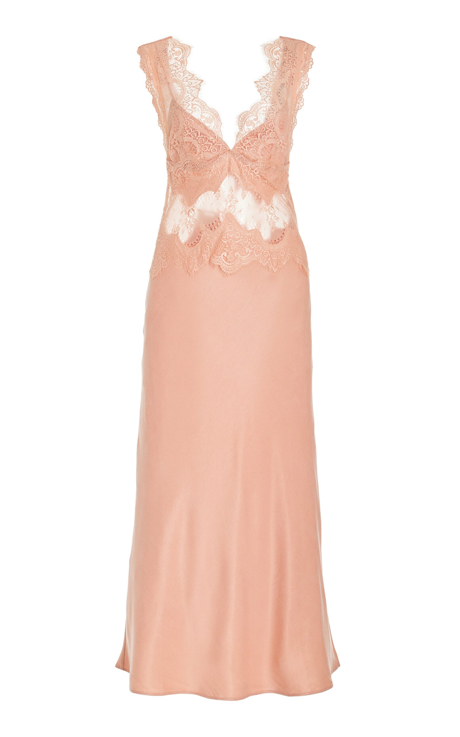 Third Form Exclusive Visions Lace-Trimmed Midi Dress - Pink
