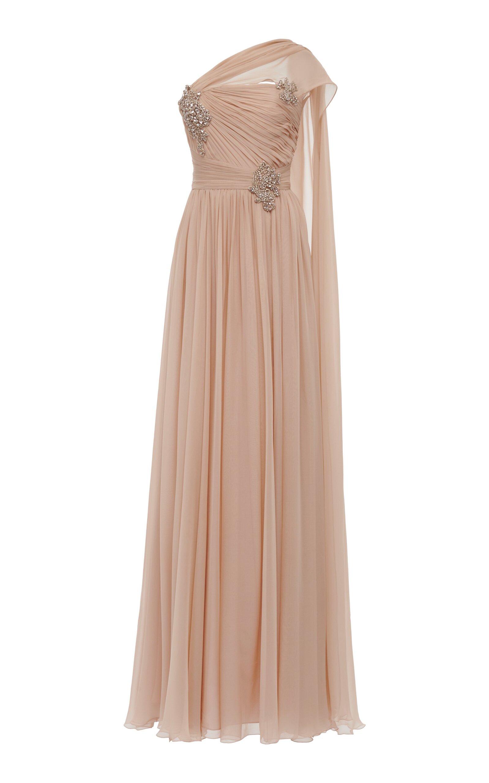 sachin and babi light blue dress Zuhair Murad Embellished Silk Chiffon Gown