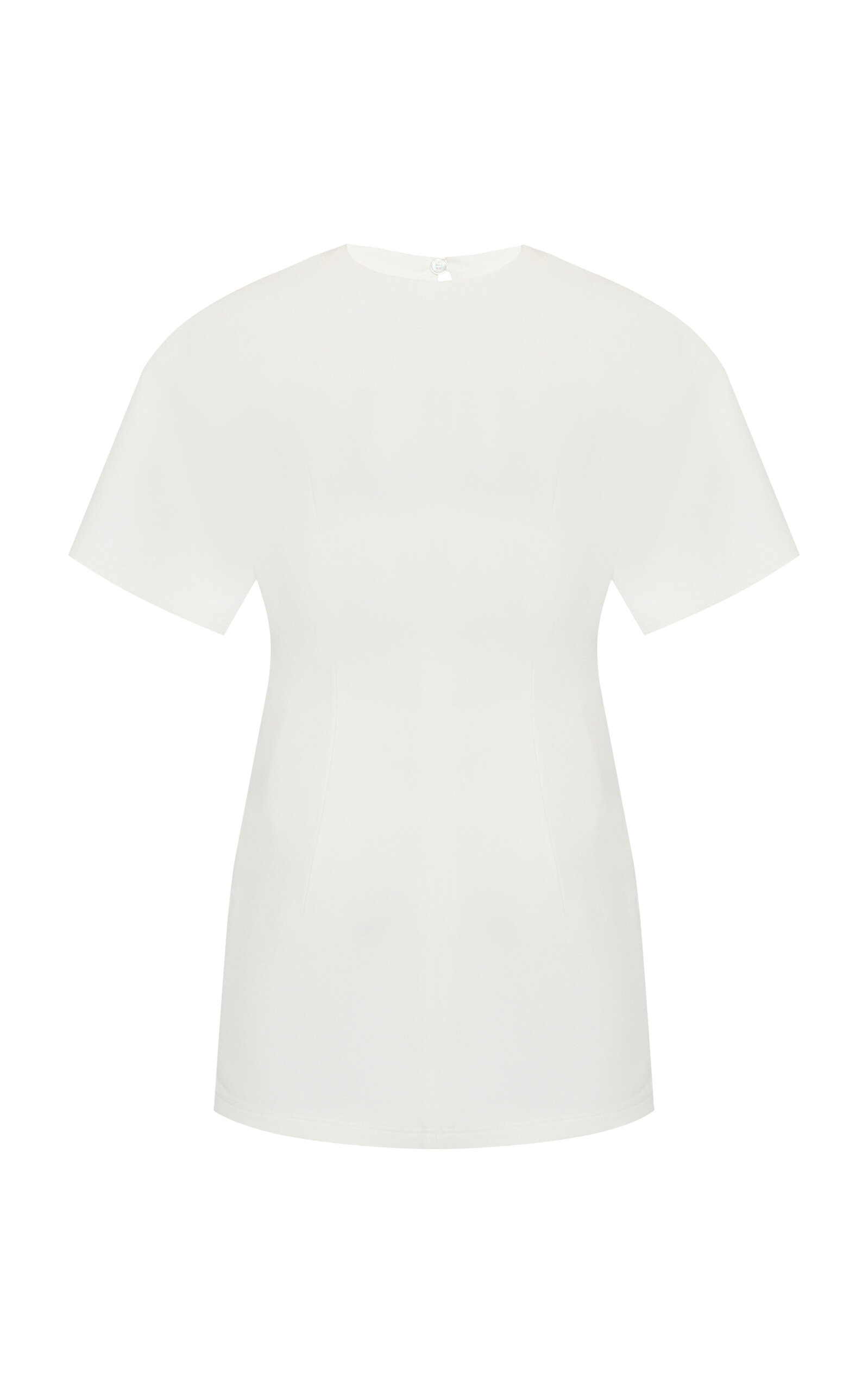 Shop Valentino Structured Mini Dress In White