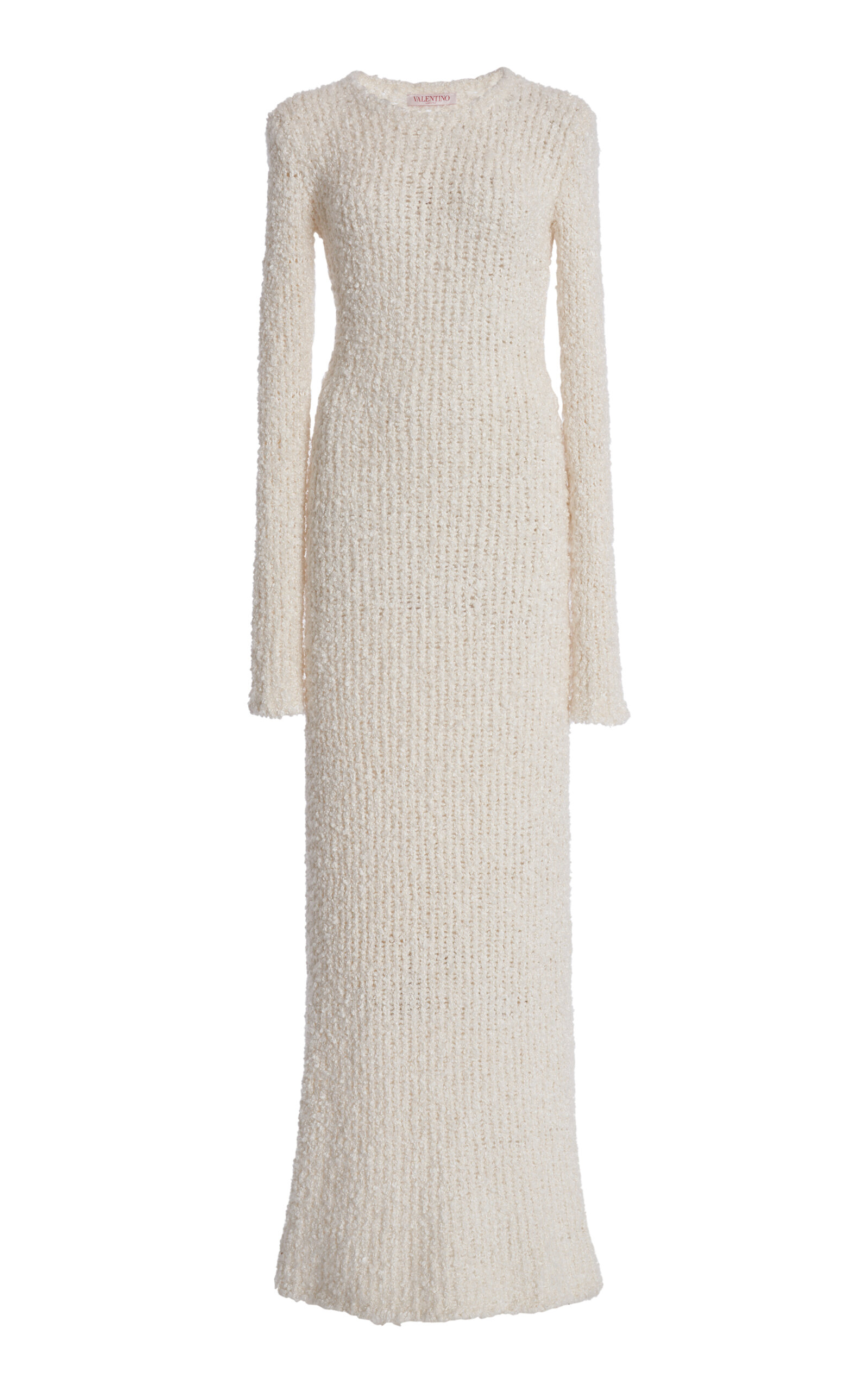Valentino Silk Boucl Maxi Dress In White | ModeSens