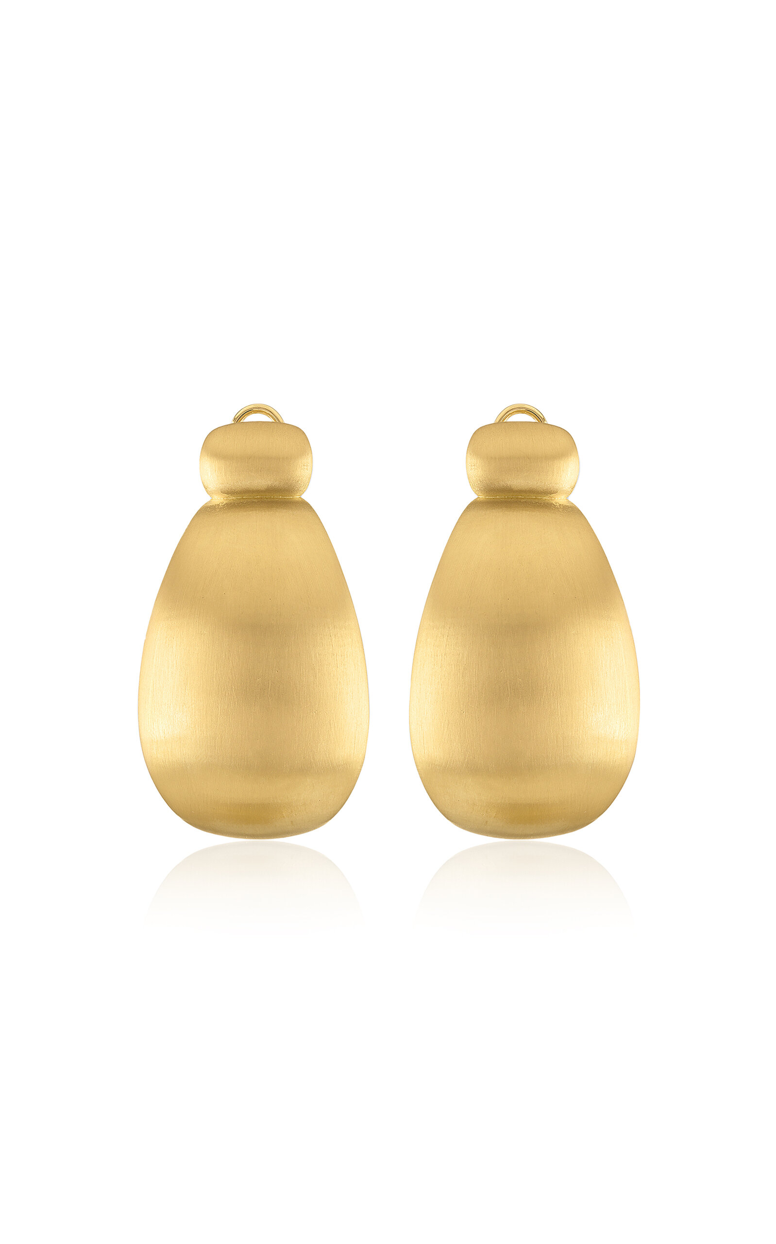 JADE RUZZO 18K YELLOW GOLD LARGE COWBELL EARRINGS