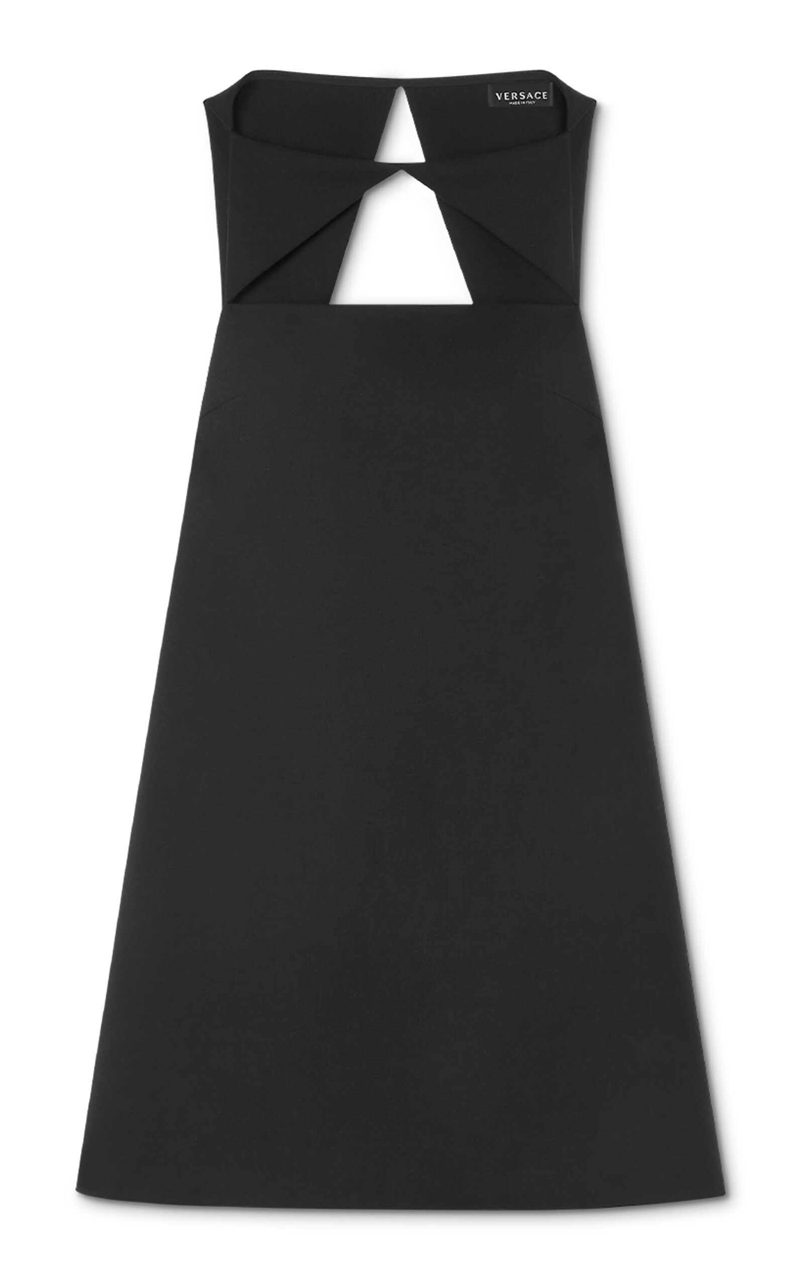 Shop Versace Cutout Mini Dress In Black