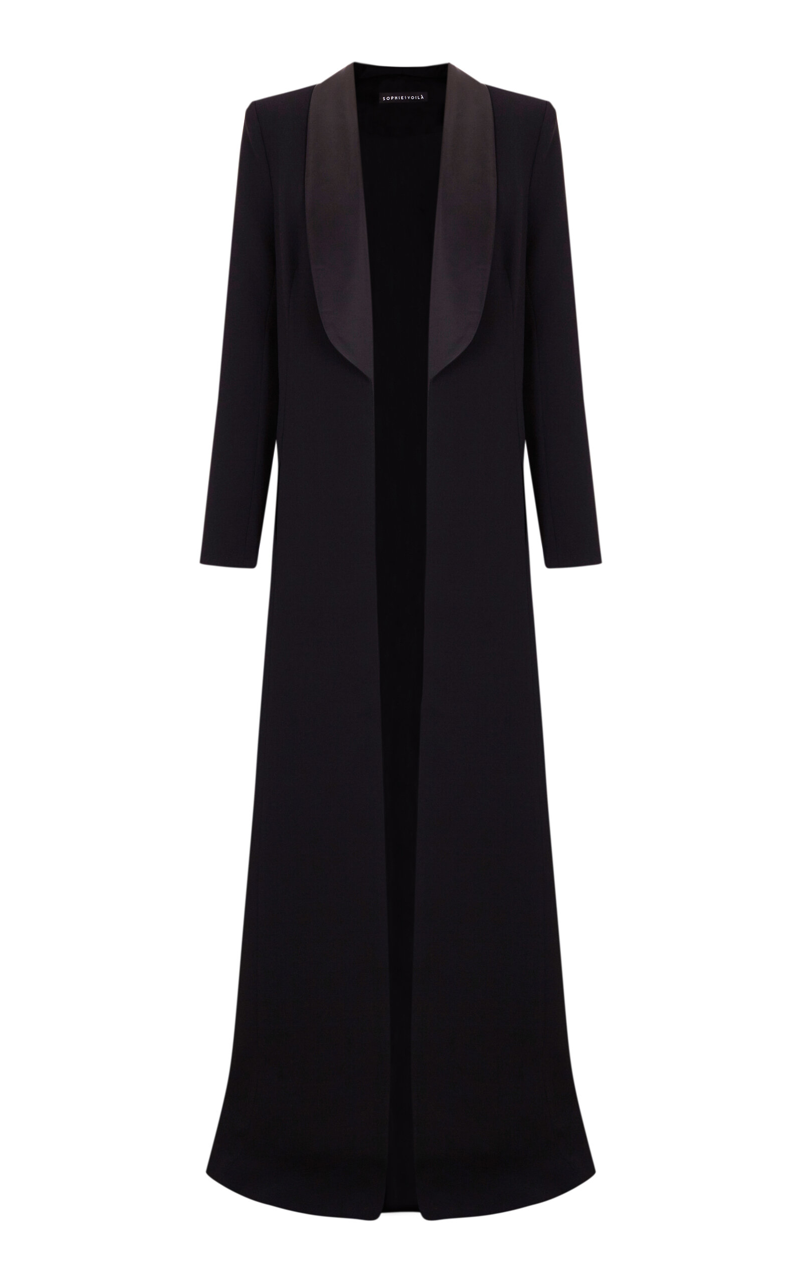 Sophie Et Voila Long Tailored Coat In Black