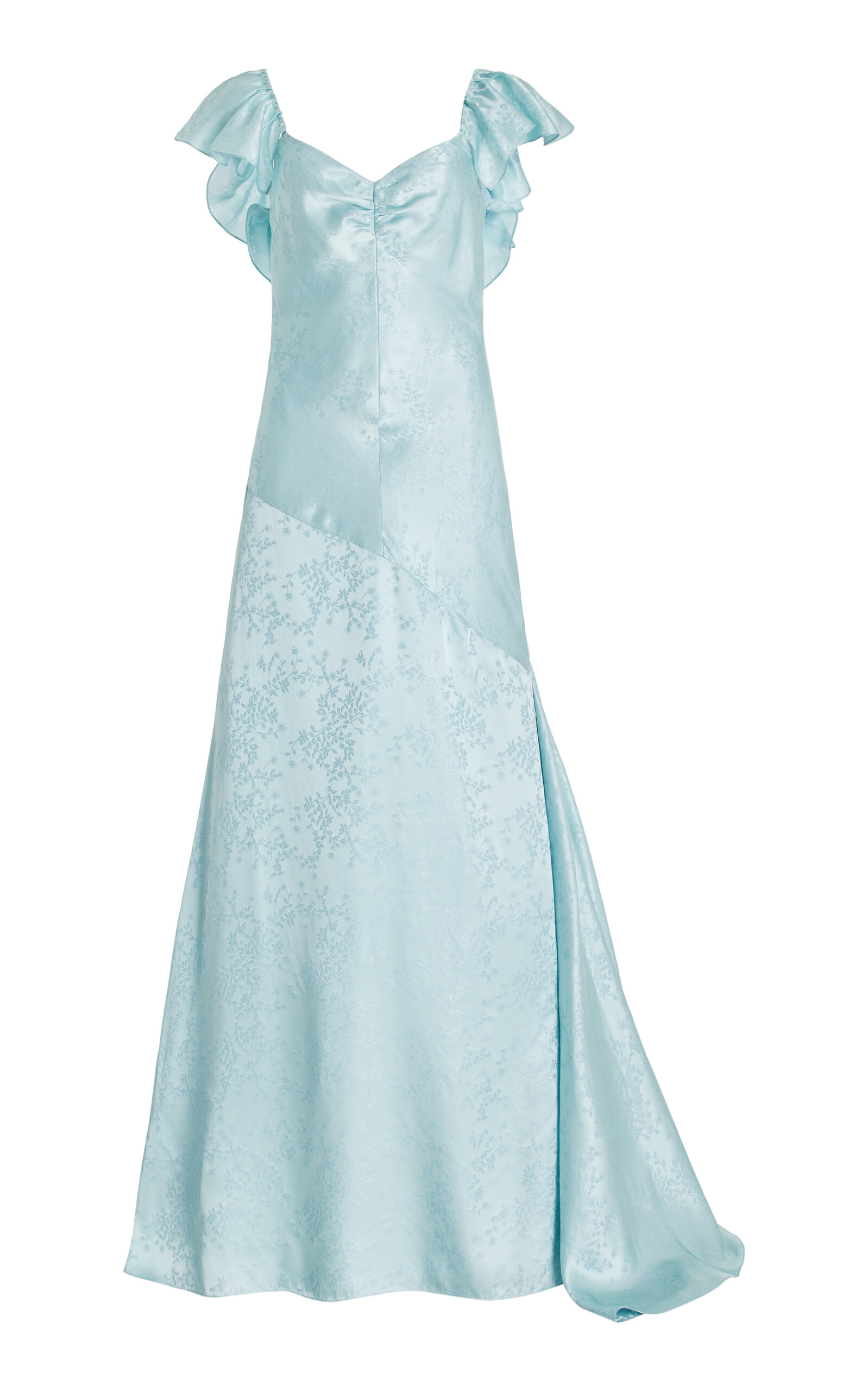Katharina Ruffled Silk-Blend Jacquard Gown
