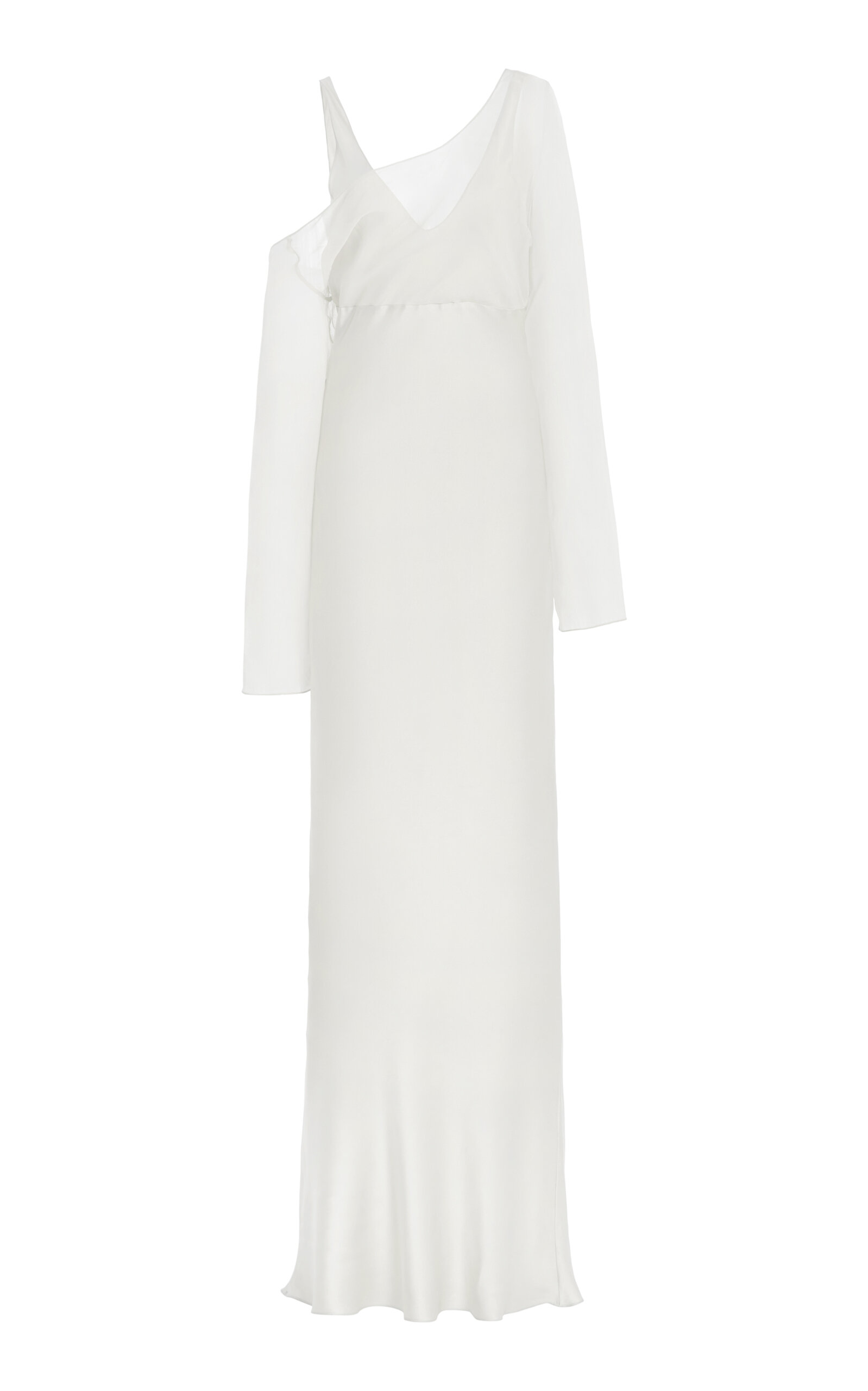 Shop Beare Park Exclusive Off-the-shoulder Silk Dress In Ivory