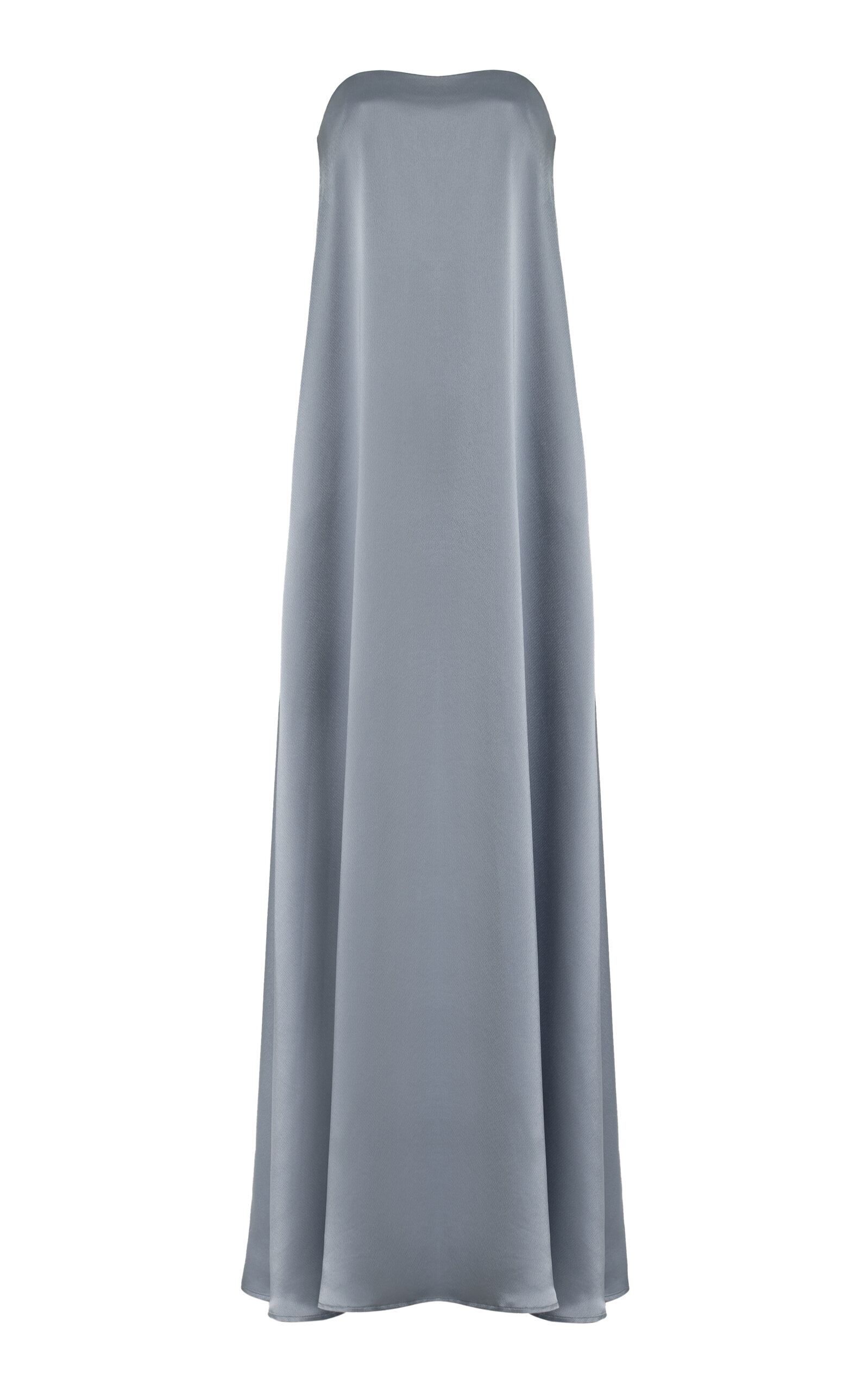 Anna Quan Delfina Satin Maxi Dress In Grey
