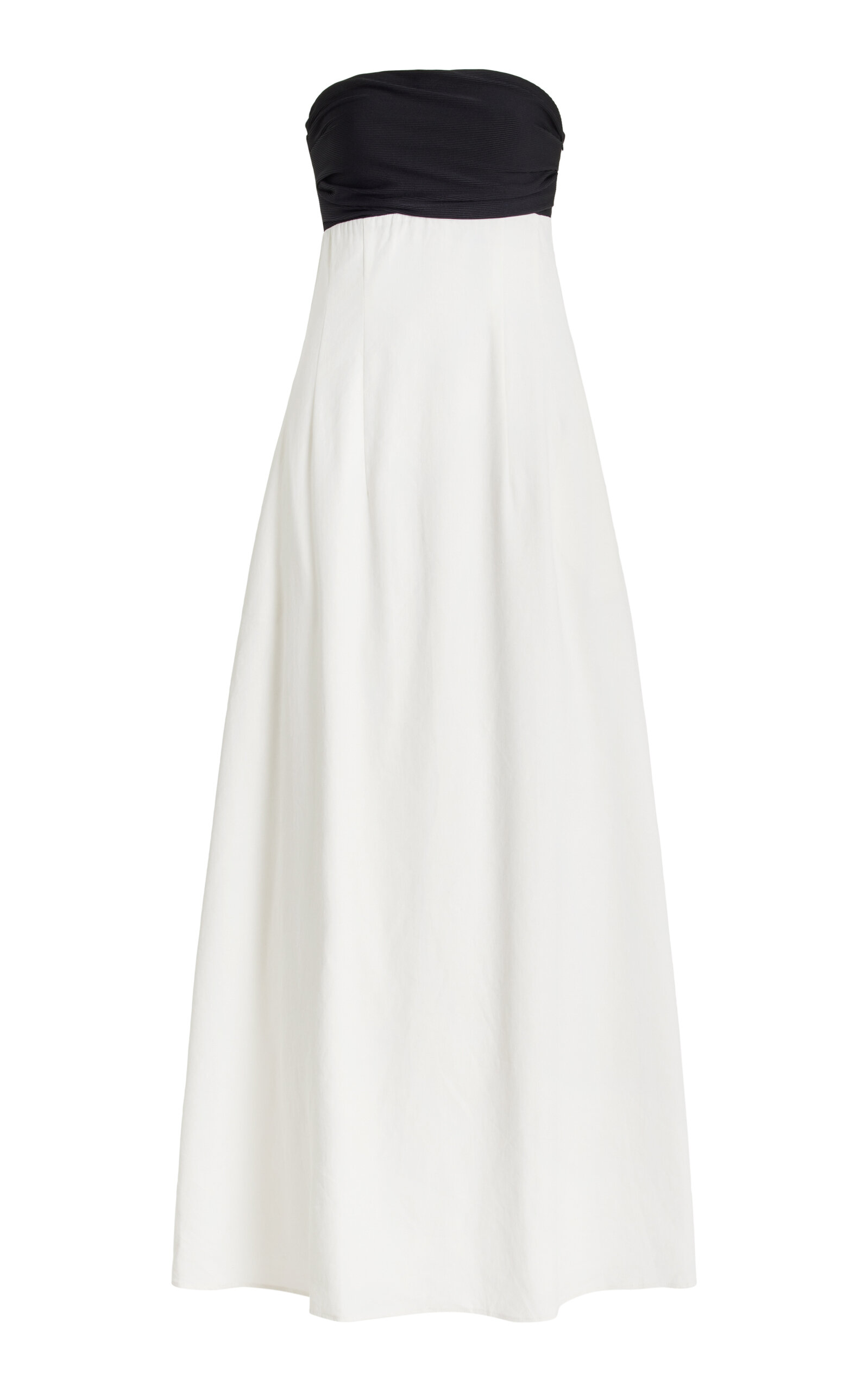 Anna Quan Marcia Stretch Linen Maxi Dress In White