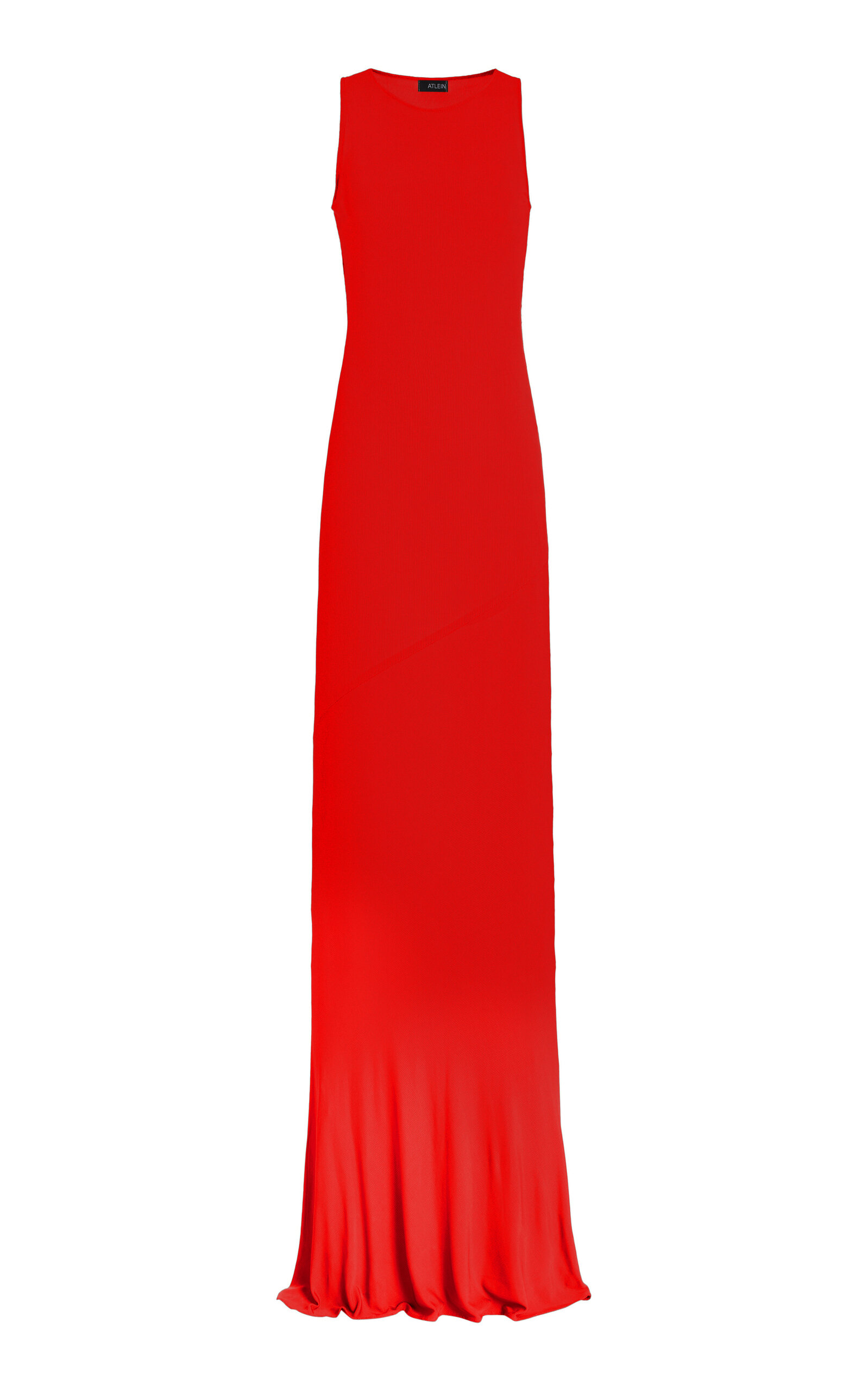 Shop Atlein Stretch-jersey Maxi Dress In Red