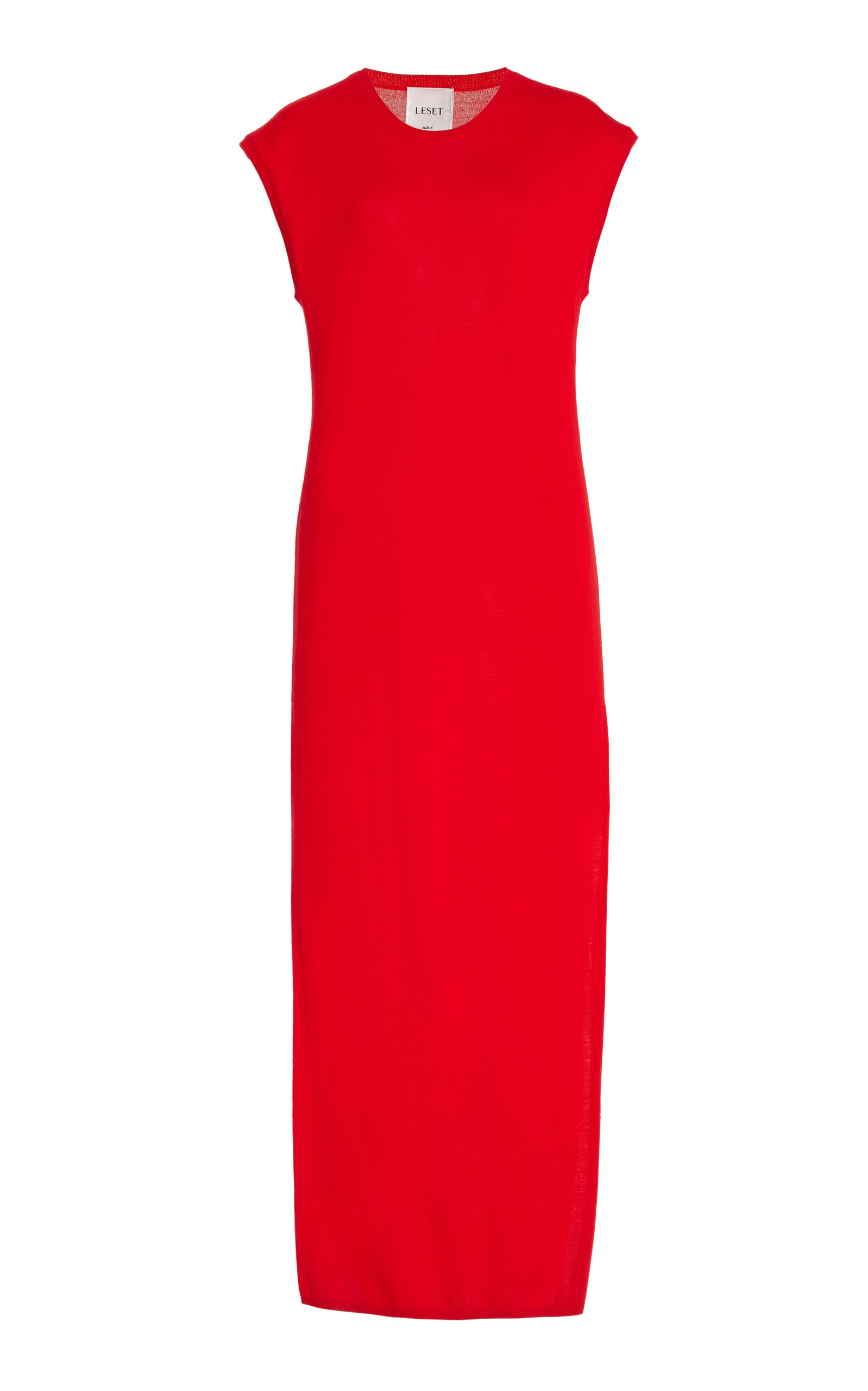 Shop Leset James Wool Maxi Dress In Red