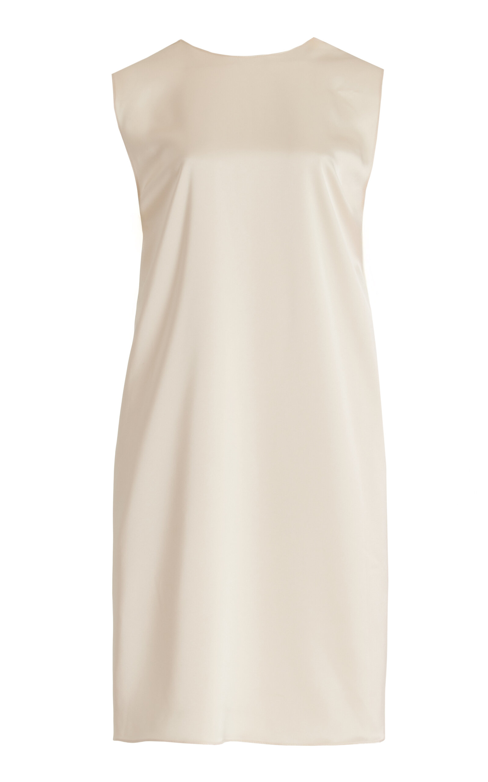 Leset Barb Satin Tunic Top In White