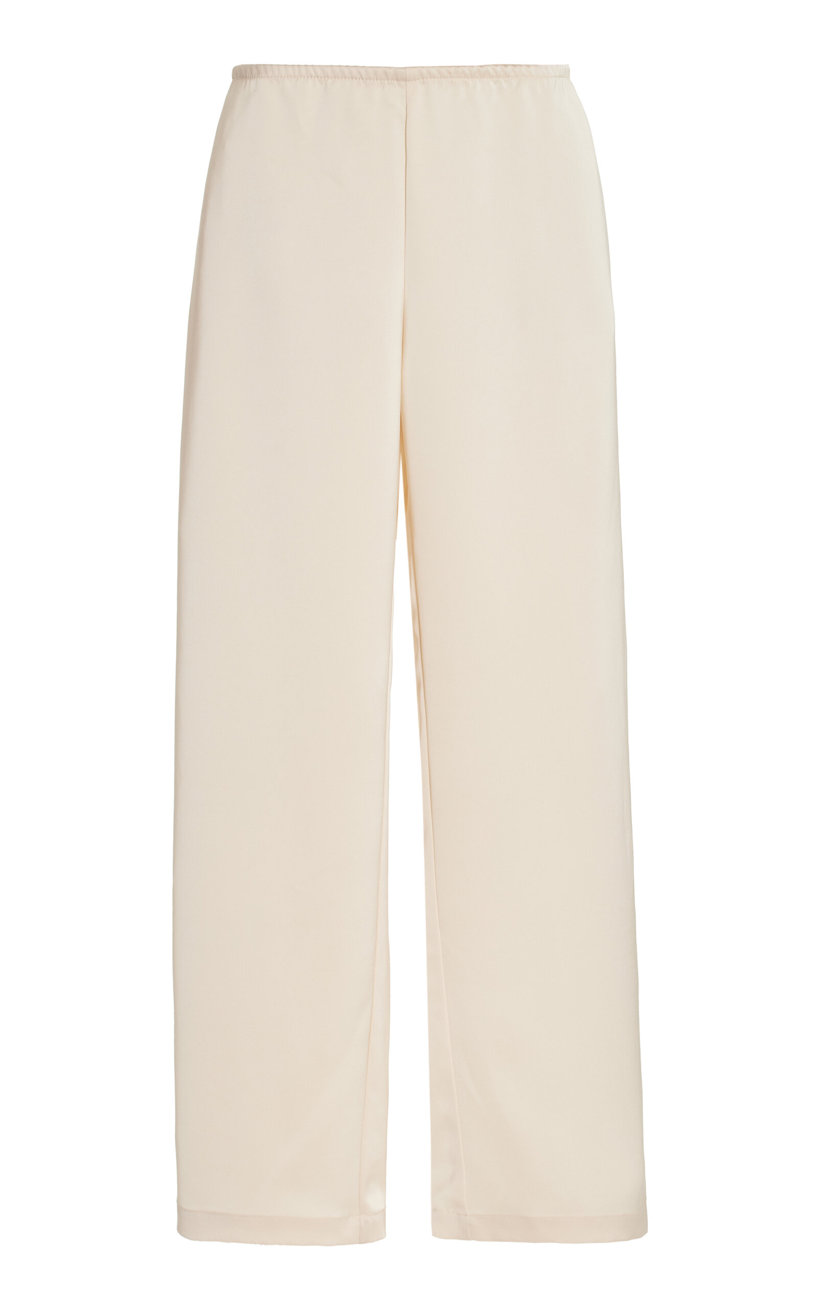 Leset James Merino Wool Wide-leg Trousers In White