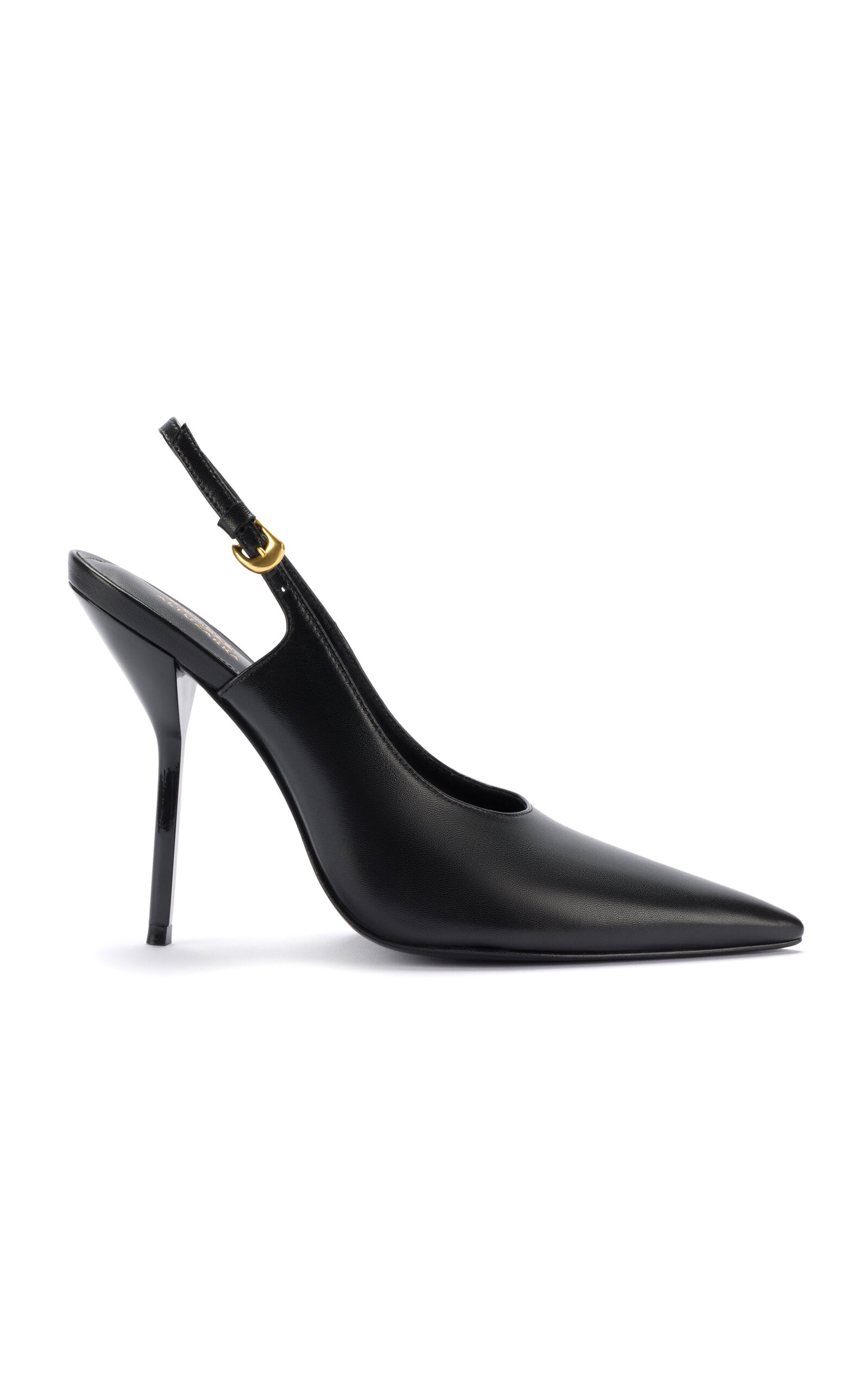 Shop Larroude X Altuzarra Exclusive Leather Slingback Pumps In Black