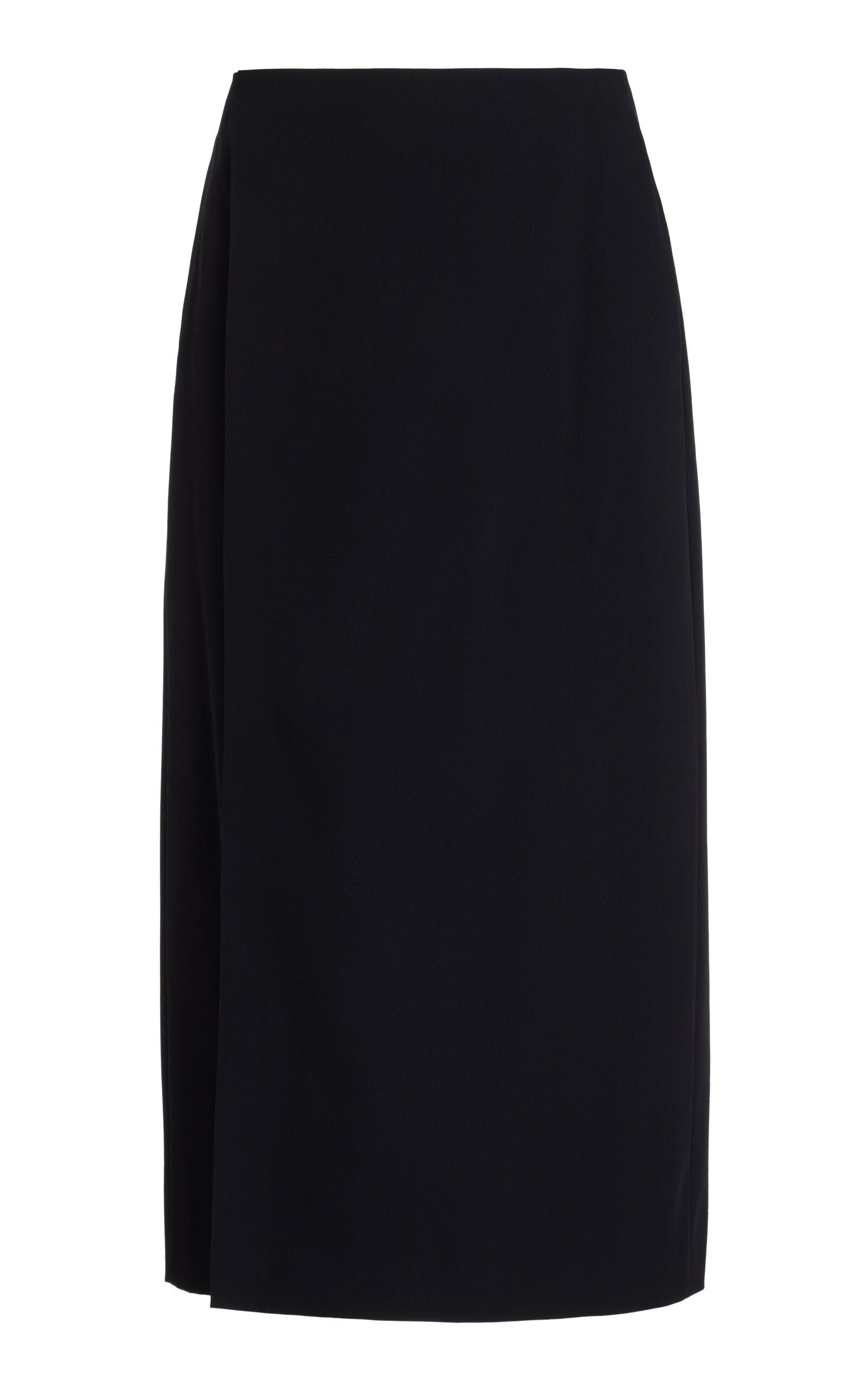 The Row Kavi Wrapped Wool Column Midi Skirt