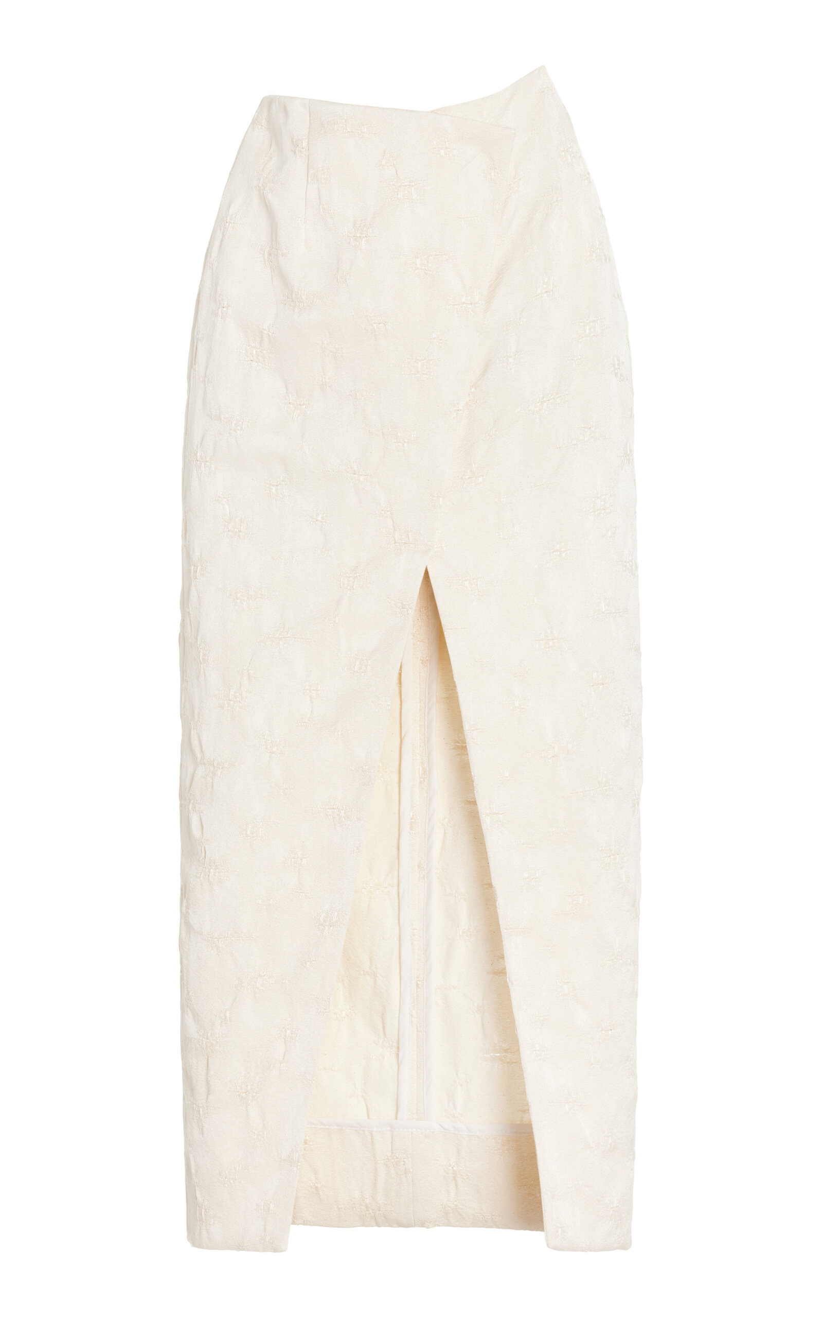 Priya Cotton-Blend Pencil Midi Skirt