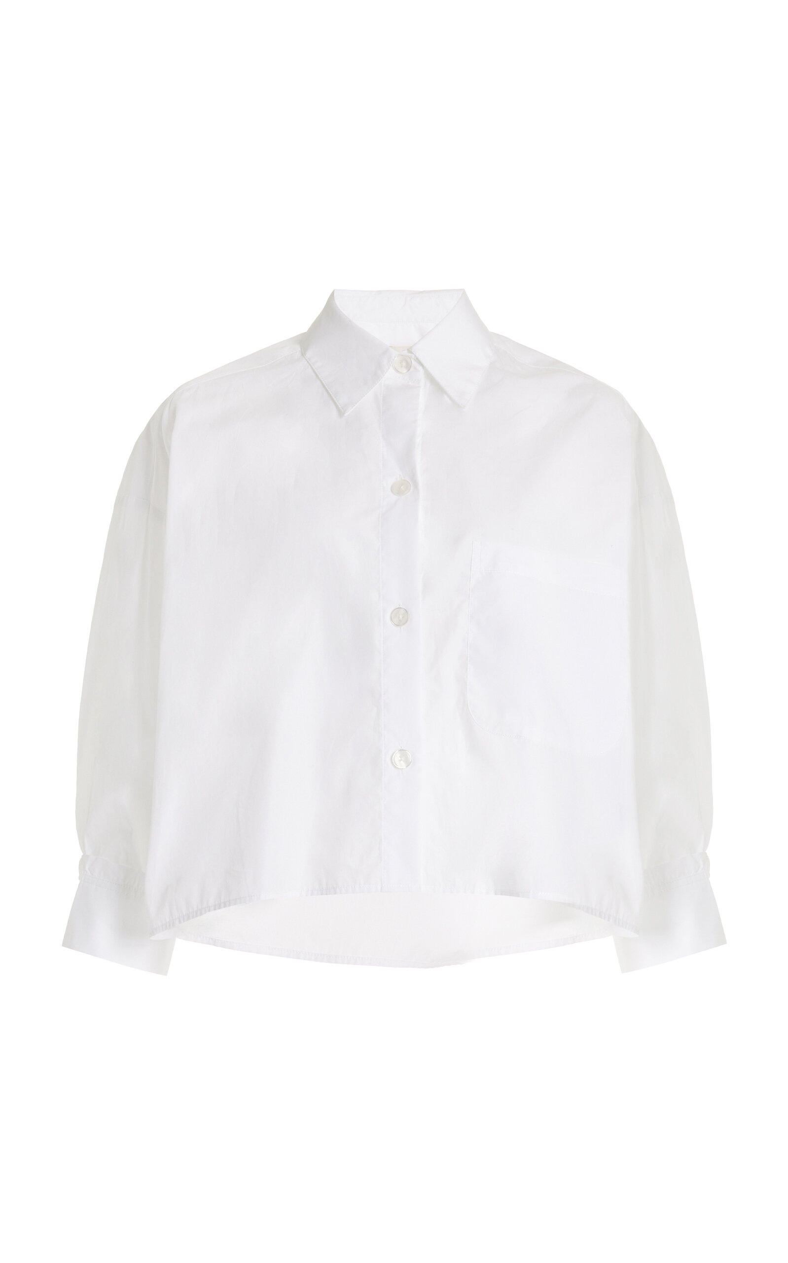 Shop Twp Soon To Be Ex Cropped Cotton Shirt In White