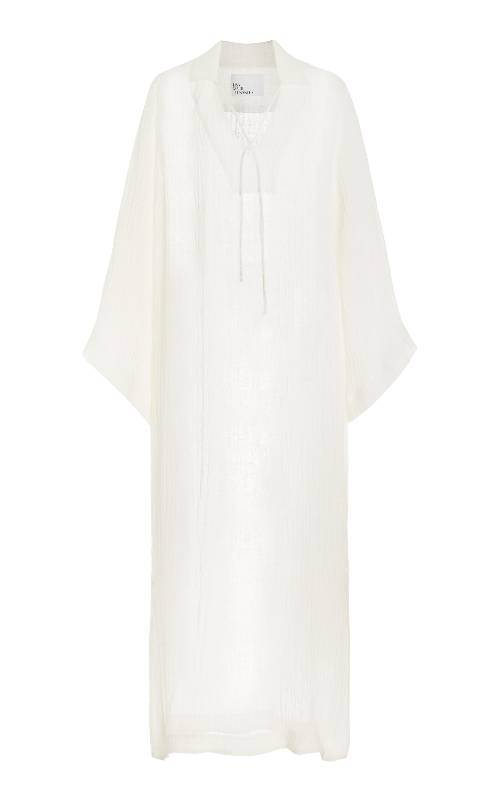 Lisa Marie Fernandez Linen-Blend Gauze Tunic Caftan