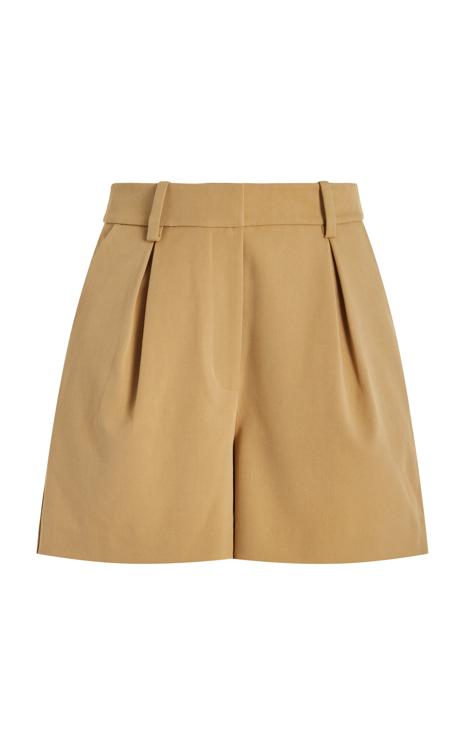 Shop Favorite Daughter Exclusive Favorite Pleated Twill Trench Shorts In Neutral