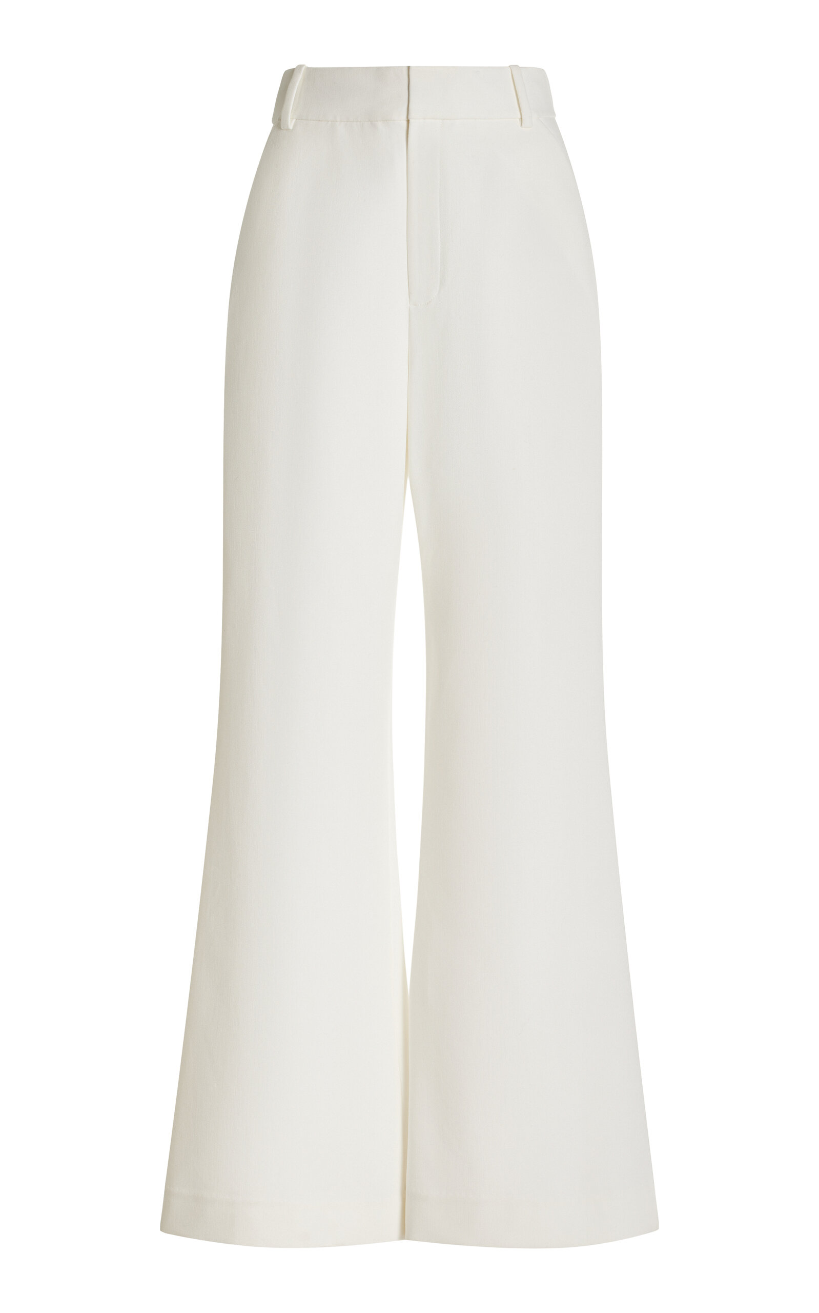 Favorite Daughter Exclusive Phoebe Twill Cropped Flared-leg Pants In Ivory