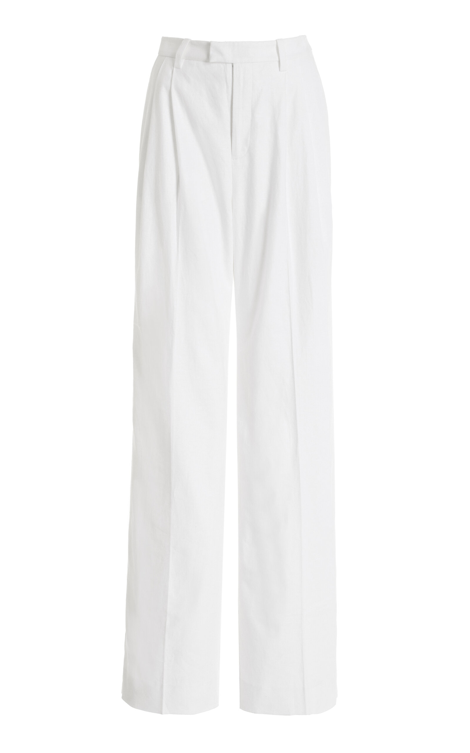 Favorite Daughter Exclusive Low Favorite Pleated Linen Wide-leg Trousers In White