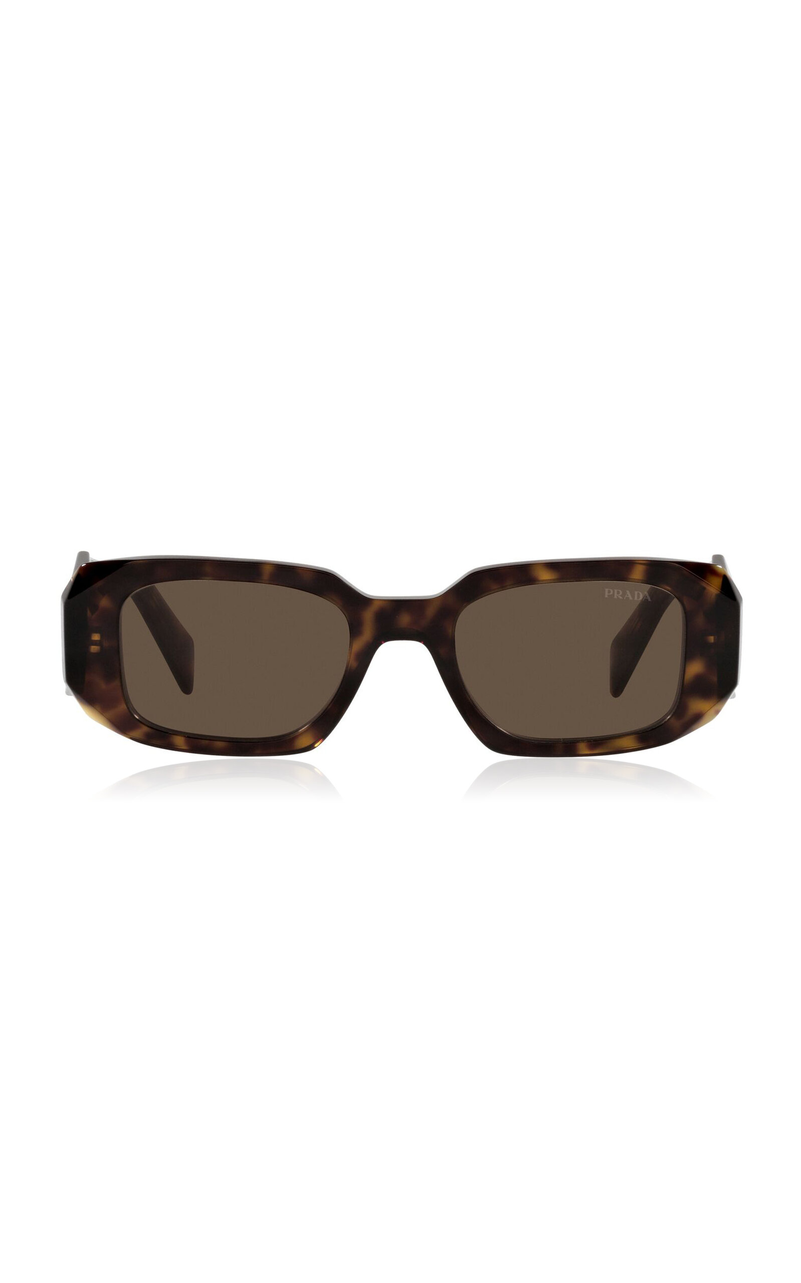 Prada Eyewear Rectangular Frame Sunglasses In Brown