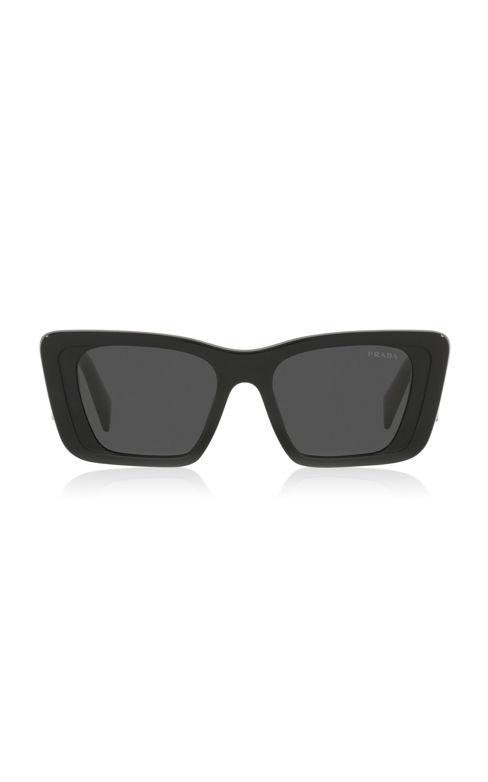 Prada Oversized Cat-eye Acetate Sunglasses In Black