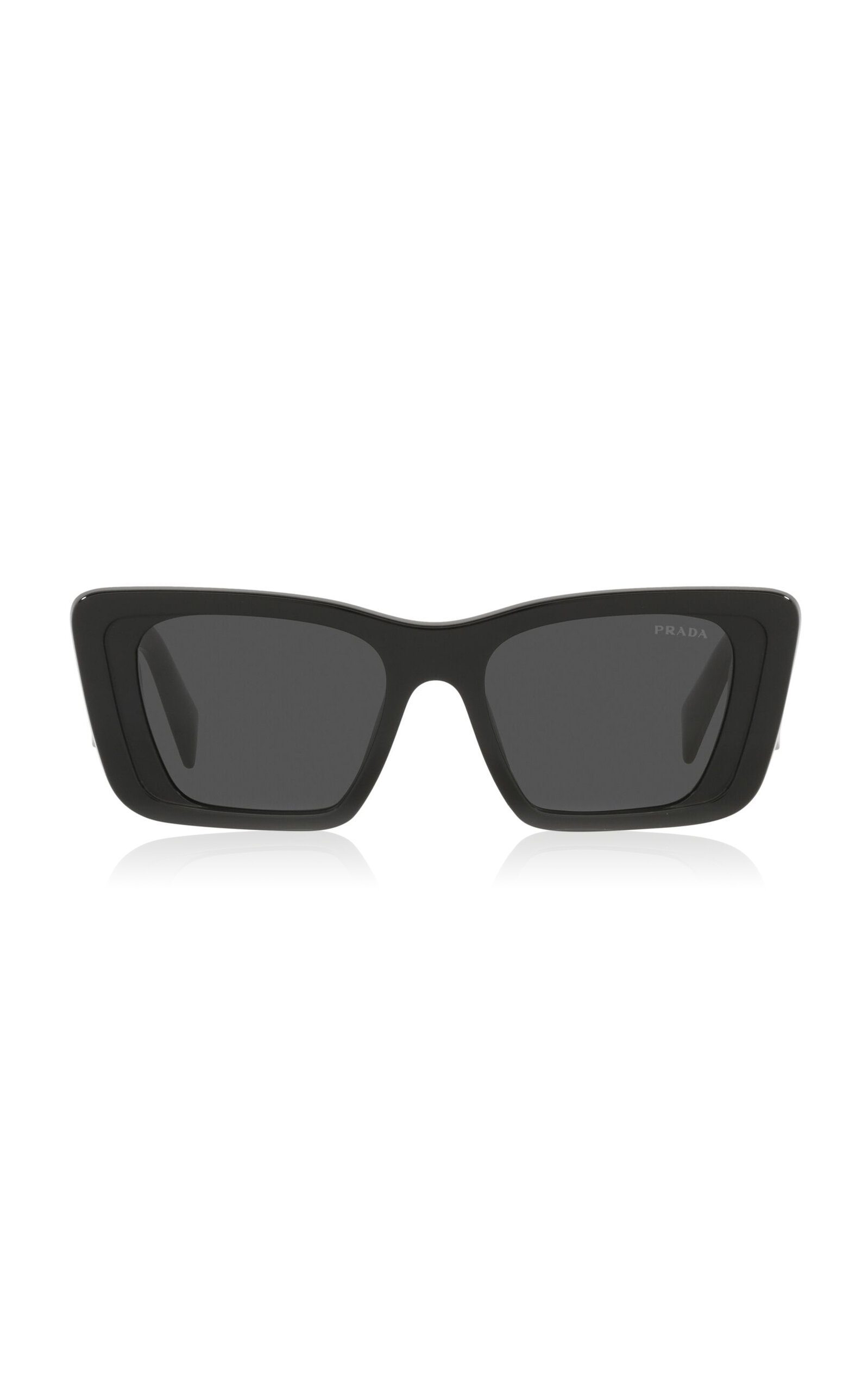 Prada Womens Pr 08ys Butterfly-shaped Acetate Sunglasses Black In Black