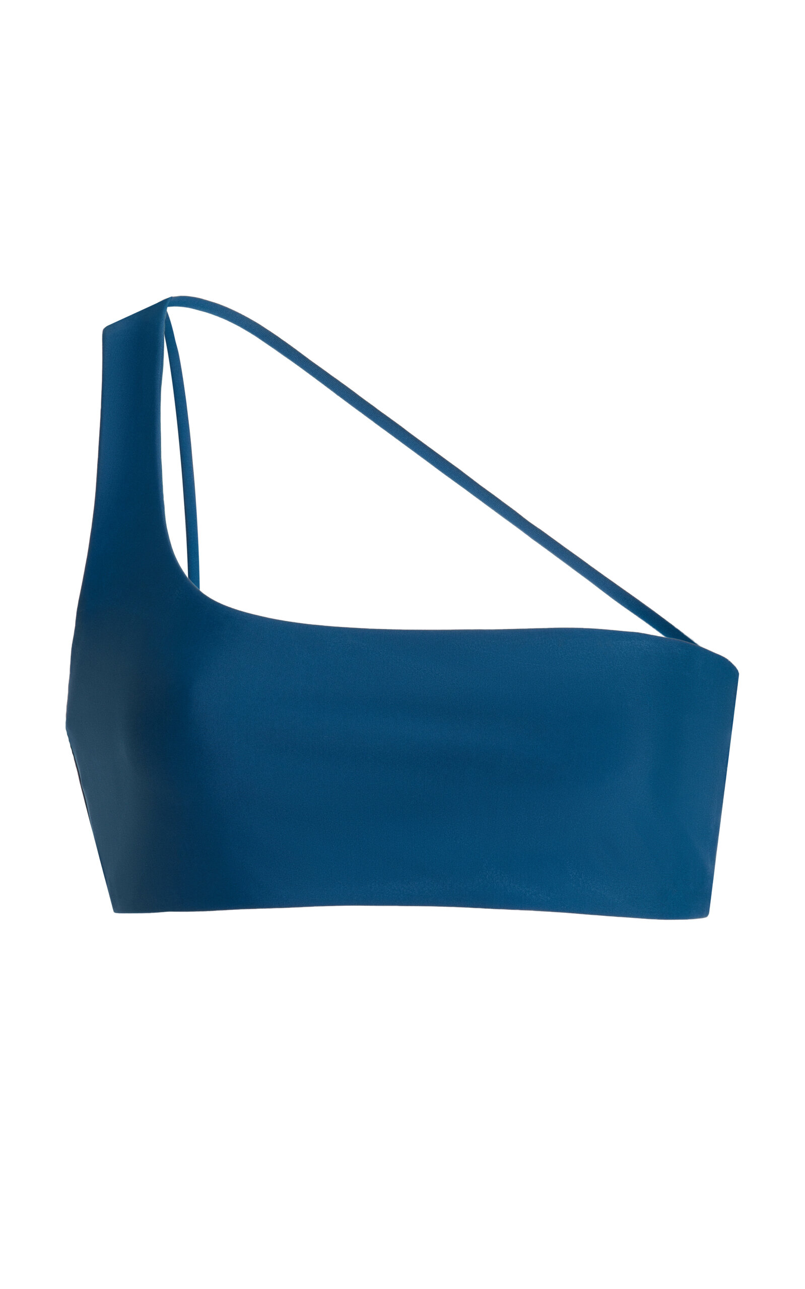 JADE SWIM - Apex One-Shoulder Bikini Top - Blue - L - Moda Operandi