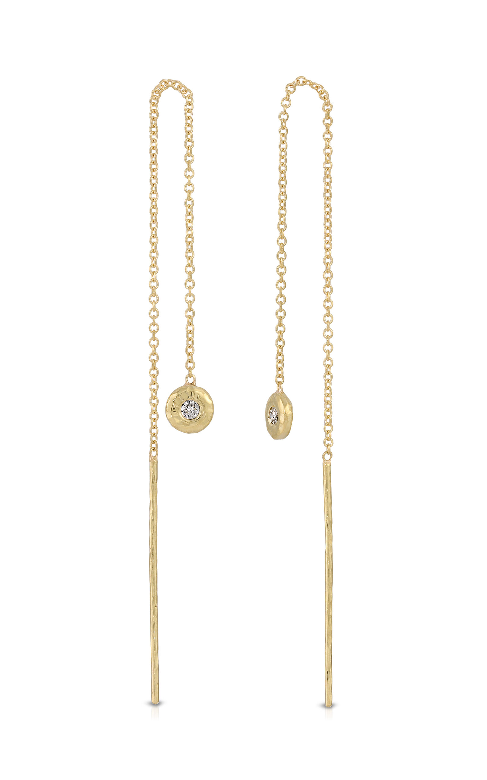 18K Yellow Gold Diamond Nesting Gem Earrings
