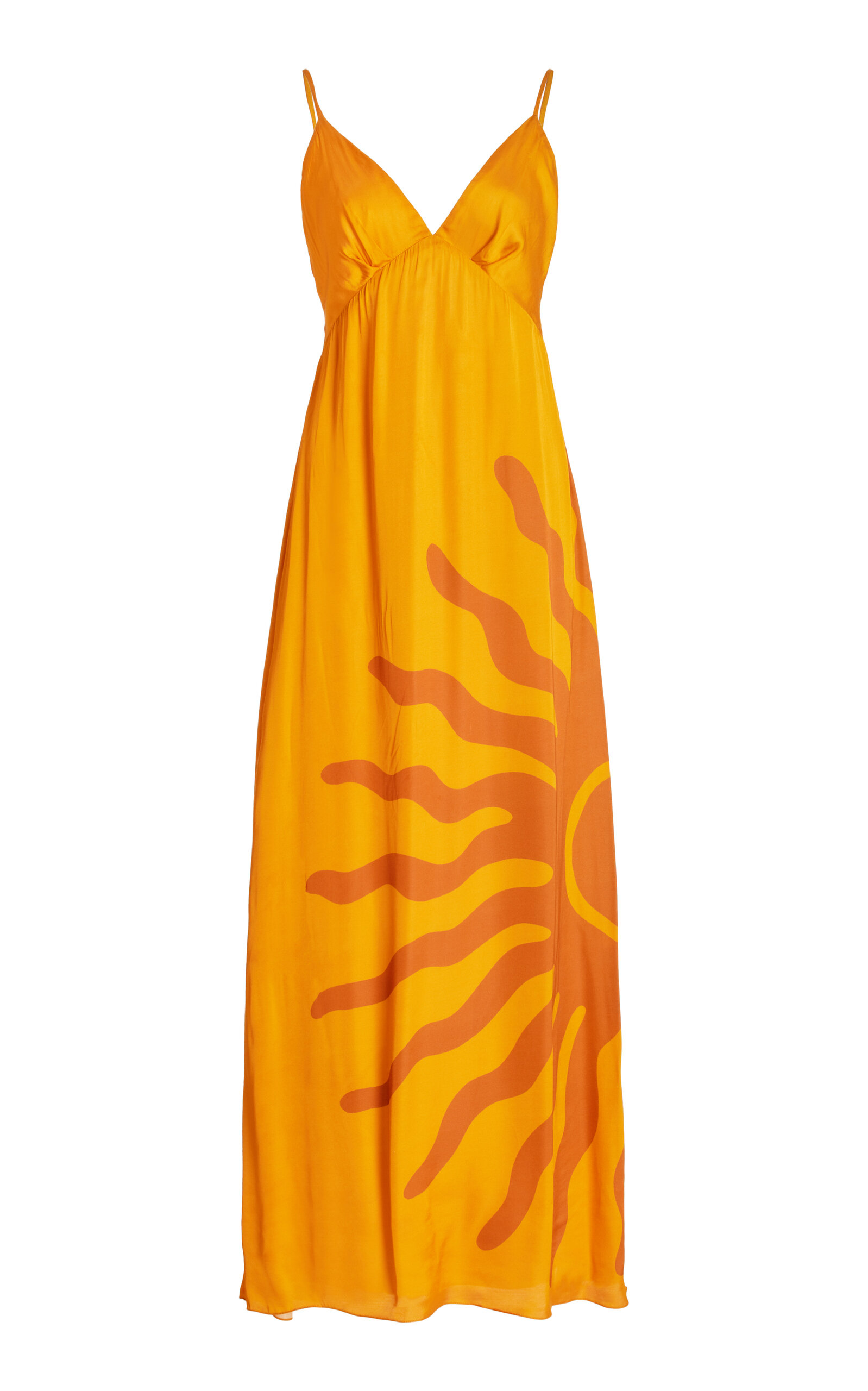 Shop Cala De La Cruz Bahia Dress In Orange