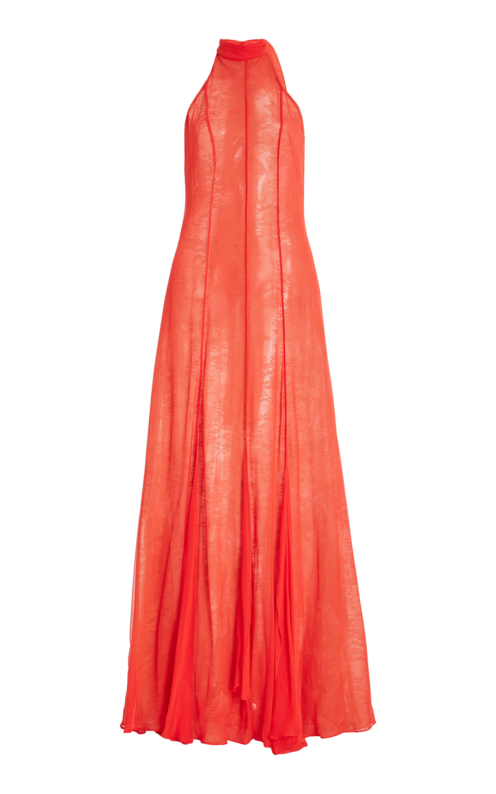 Francesca Miranda Kos Silk-chiffon Dress In Red