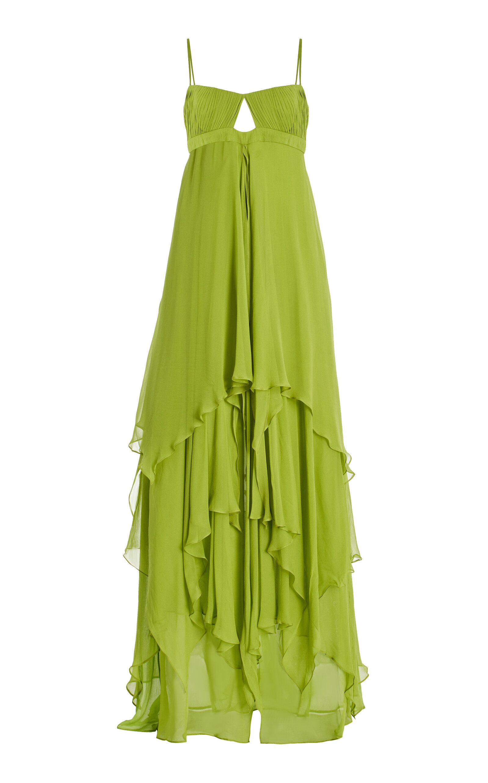 Francesca Miranda Ades Silk-chiffon Dress In Green