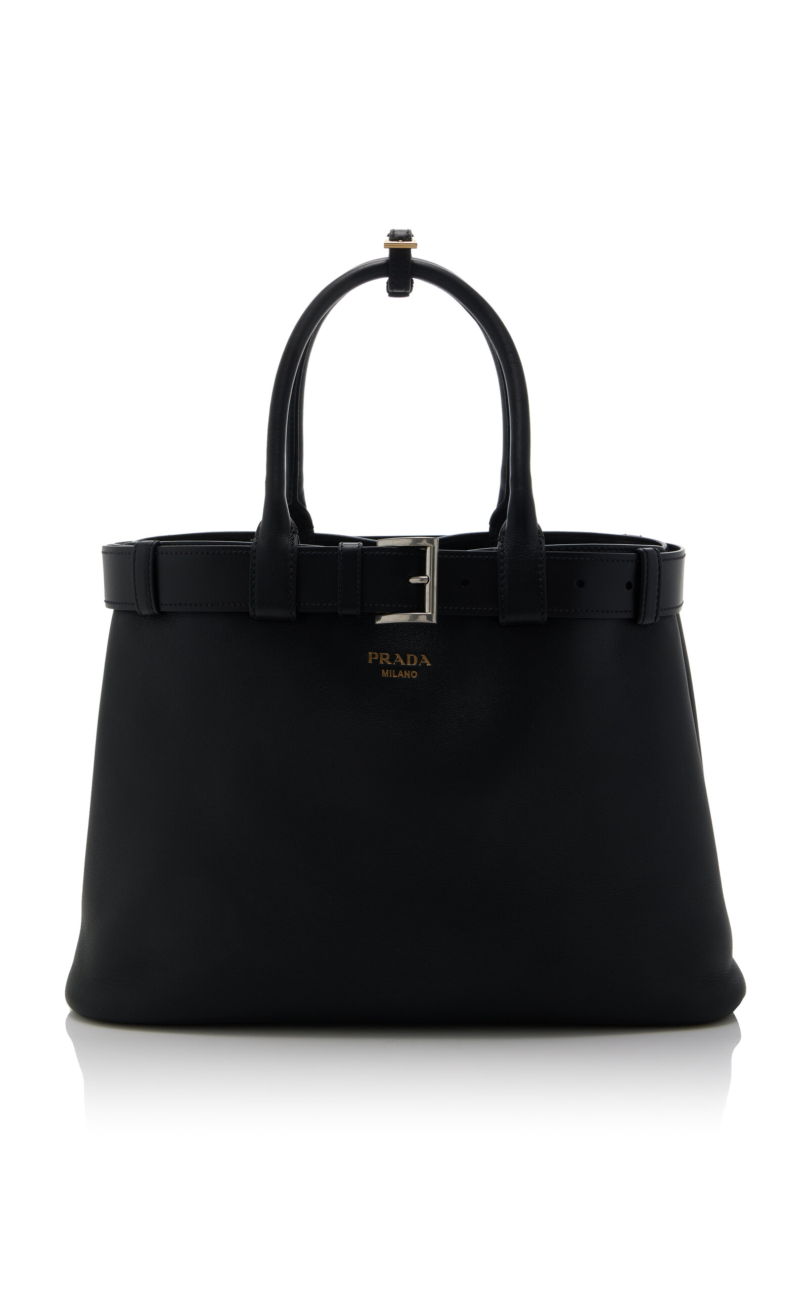 Prada Runway Belt-Detailed Leather Tote Bag