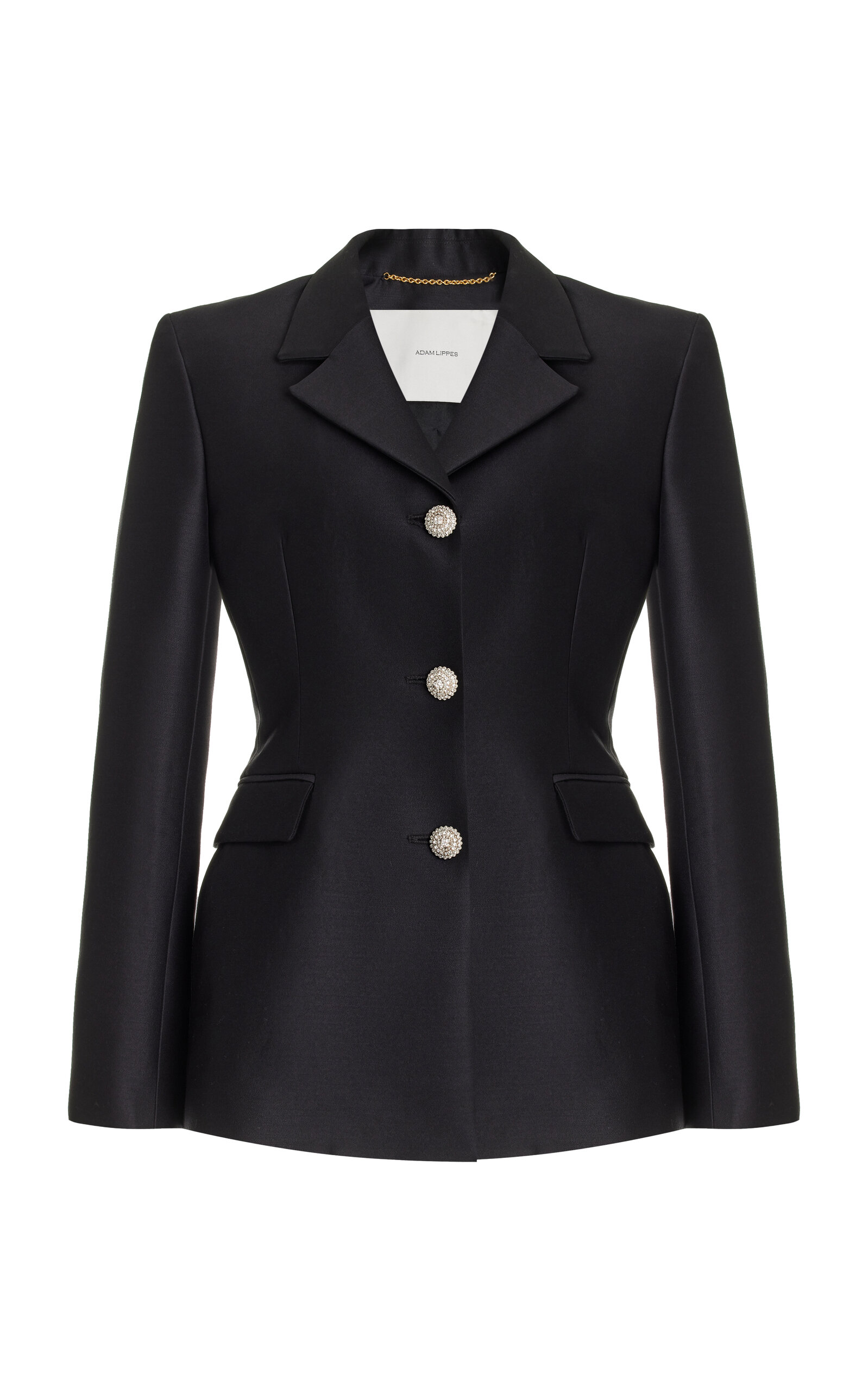 Adam Lippes Comptoir Wool-silk Jacket In Black