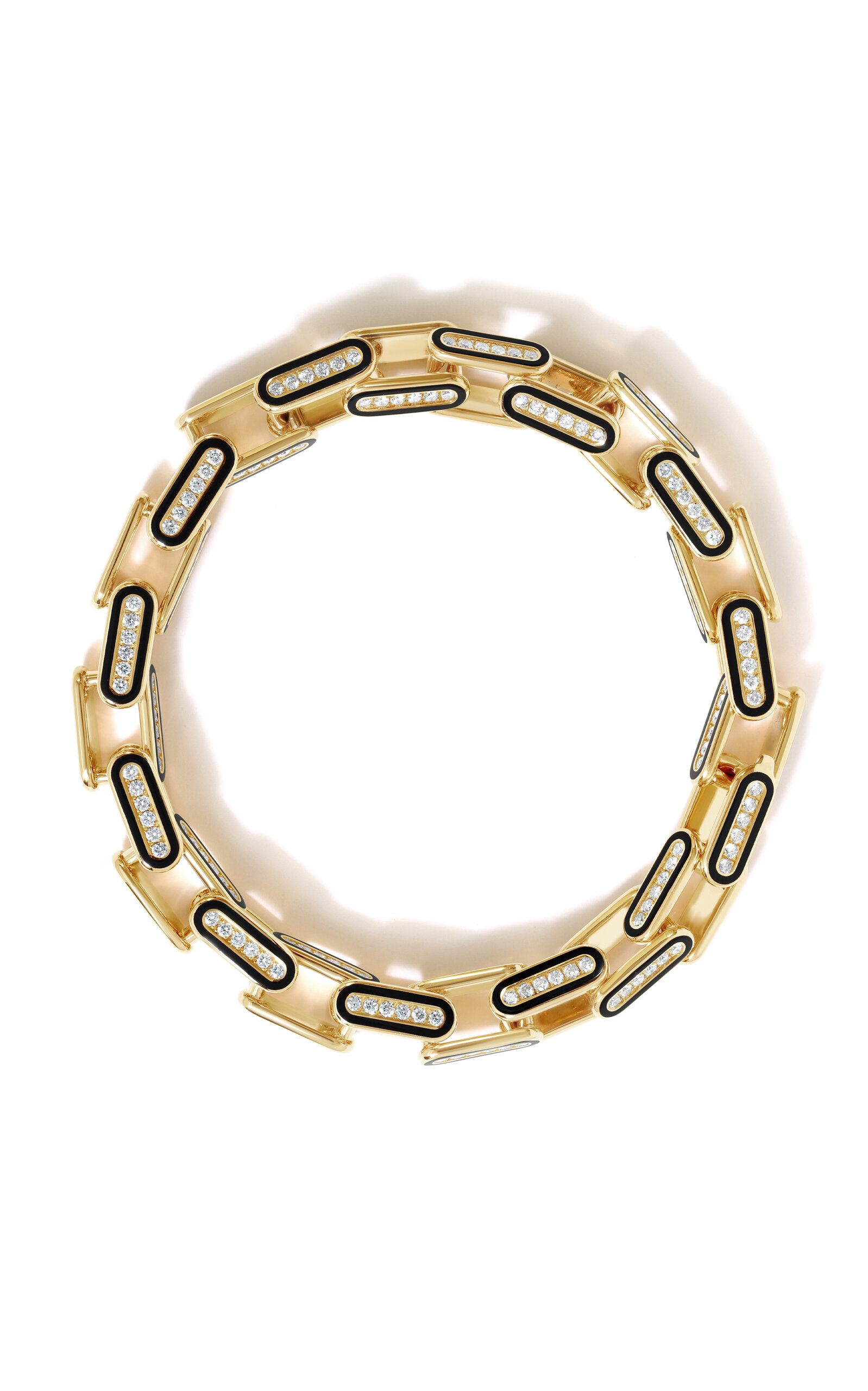 18k Yellow Gold Diamond Chain Bracelet