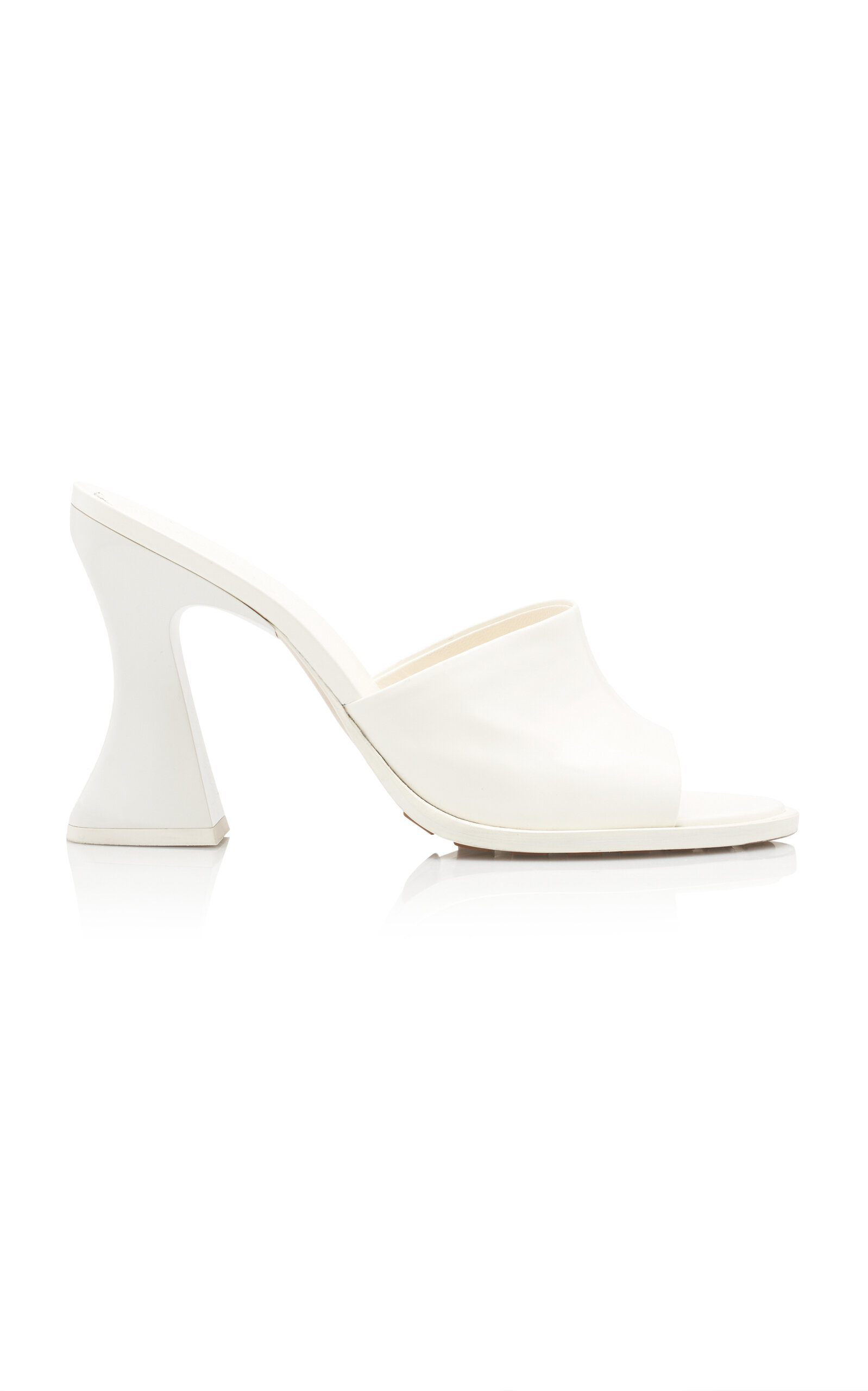 Bottega Veneta White Slip On Heels In White