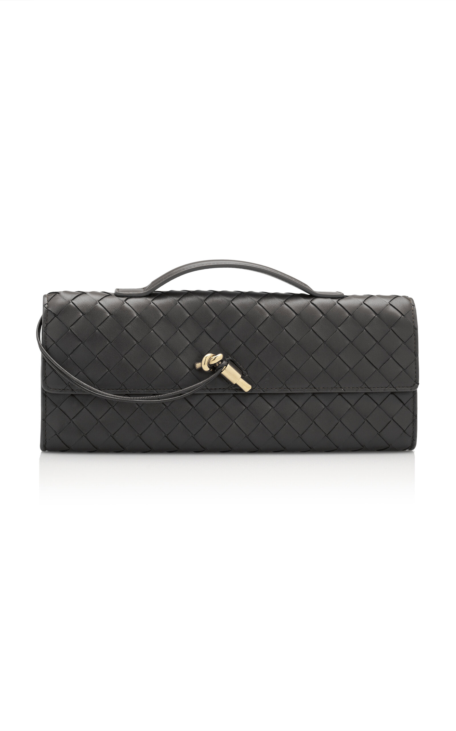 Bottega Veneta Long Andiamo Intrecciato Leather Clutch