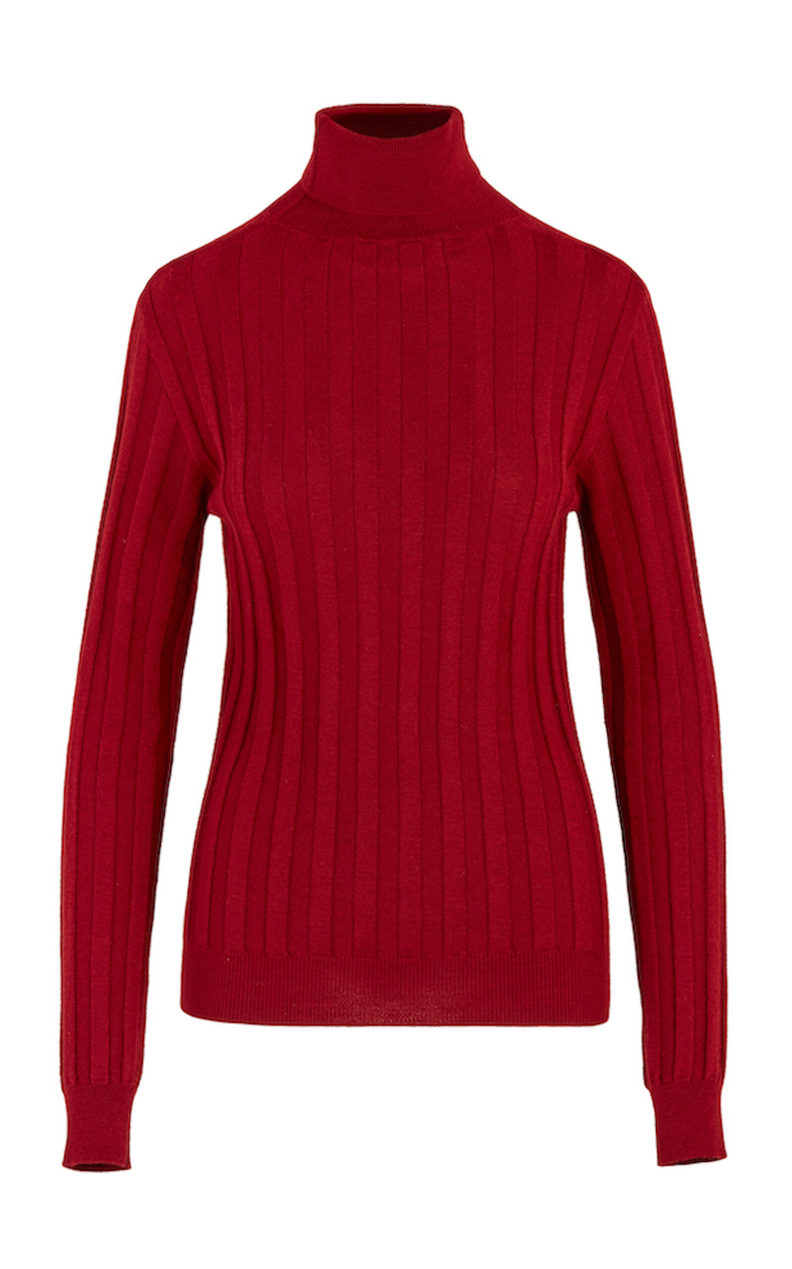 Giuliva Heritage Matilde Ribbed Cashmere And Silk-blend Turtleneck Sweater In Red