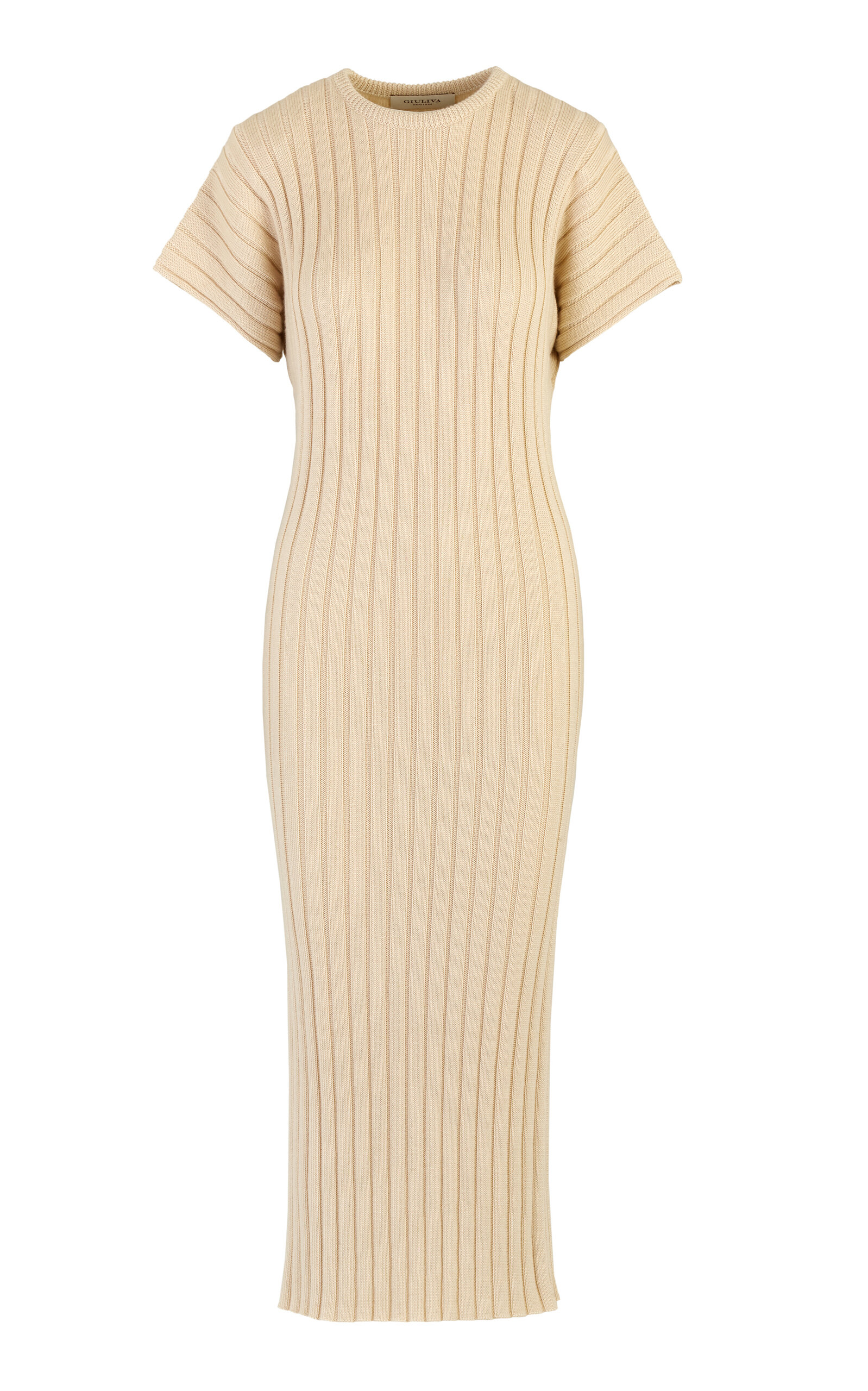 Giuliva Heritage Diandra Cashmere-silk Midi Dress In Neutral