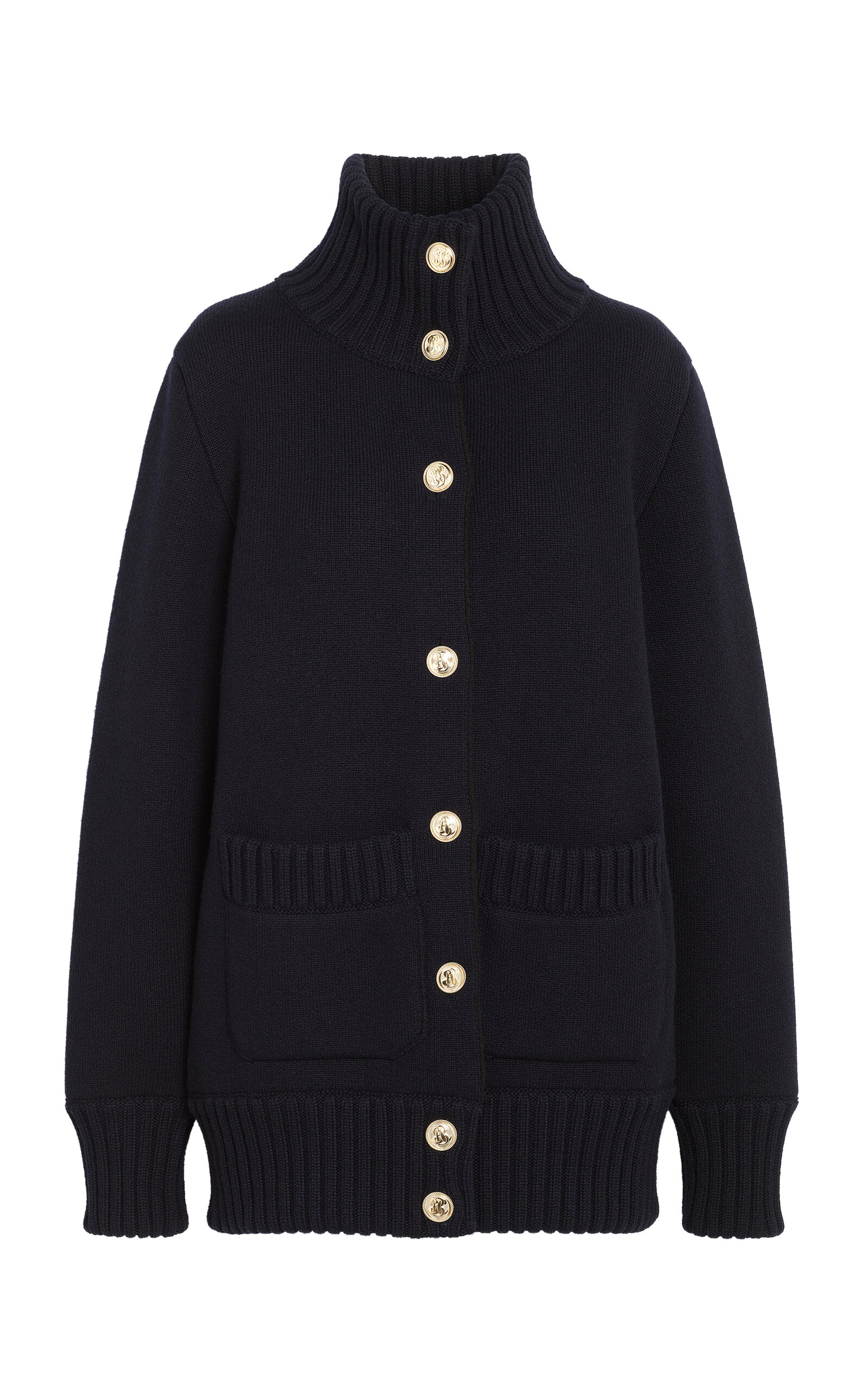 Shop Barrie X Sofia Coppola Shearling-cashmere Jacket In Navy