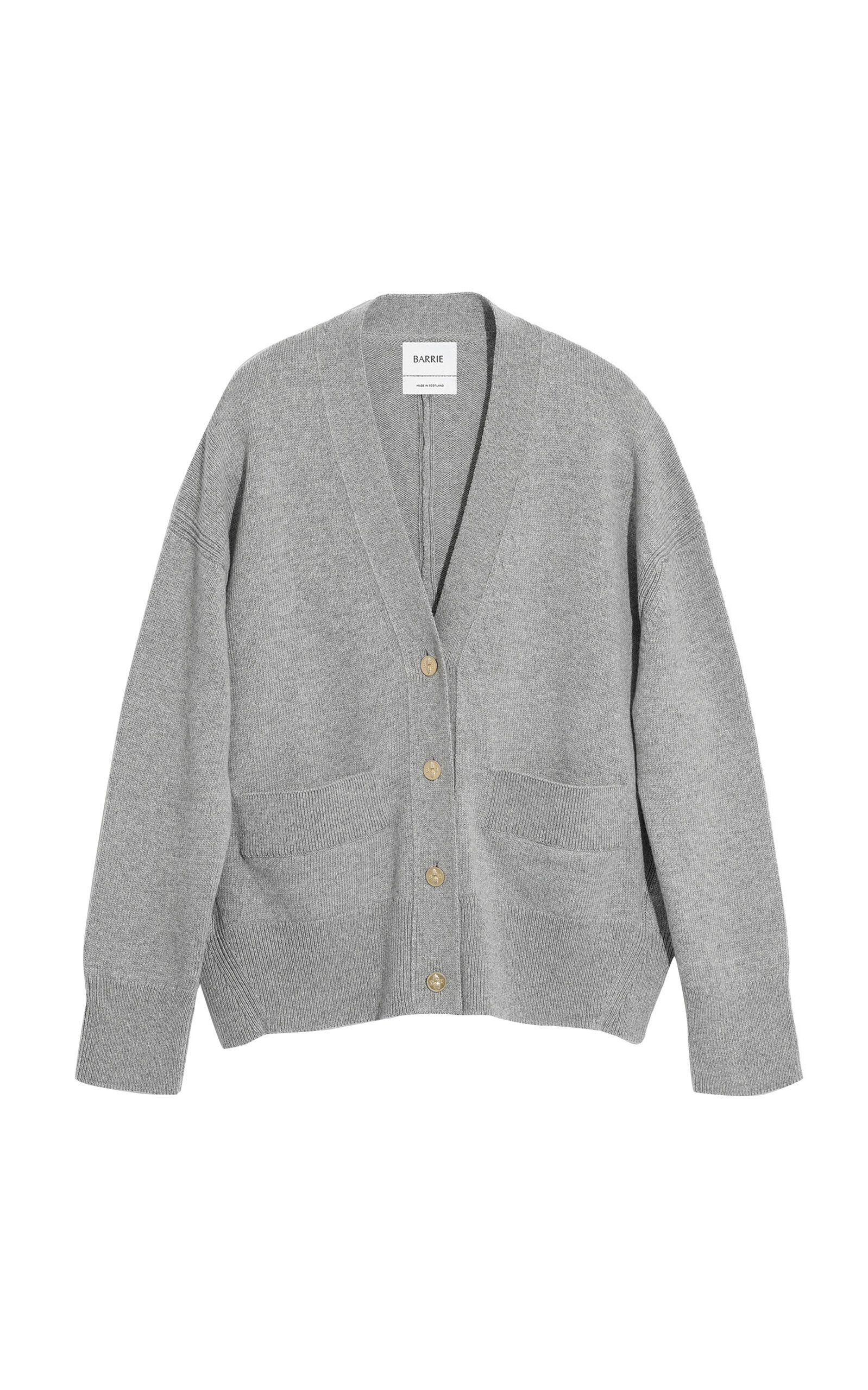 Barrie Cashmere Cardigan In Grey