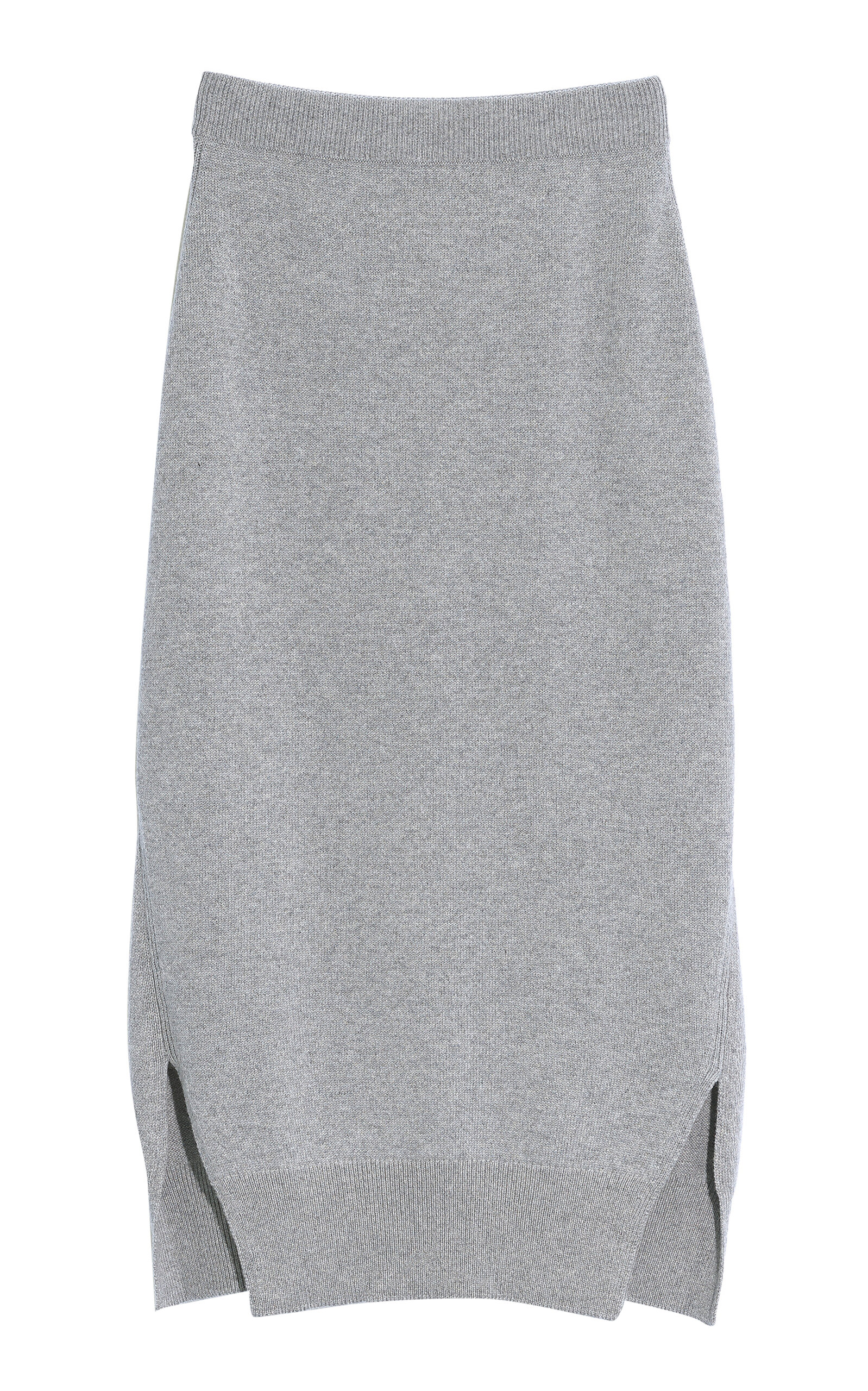 Barrie Cashmere Midi Skirt In Grey