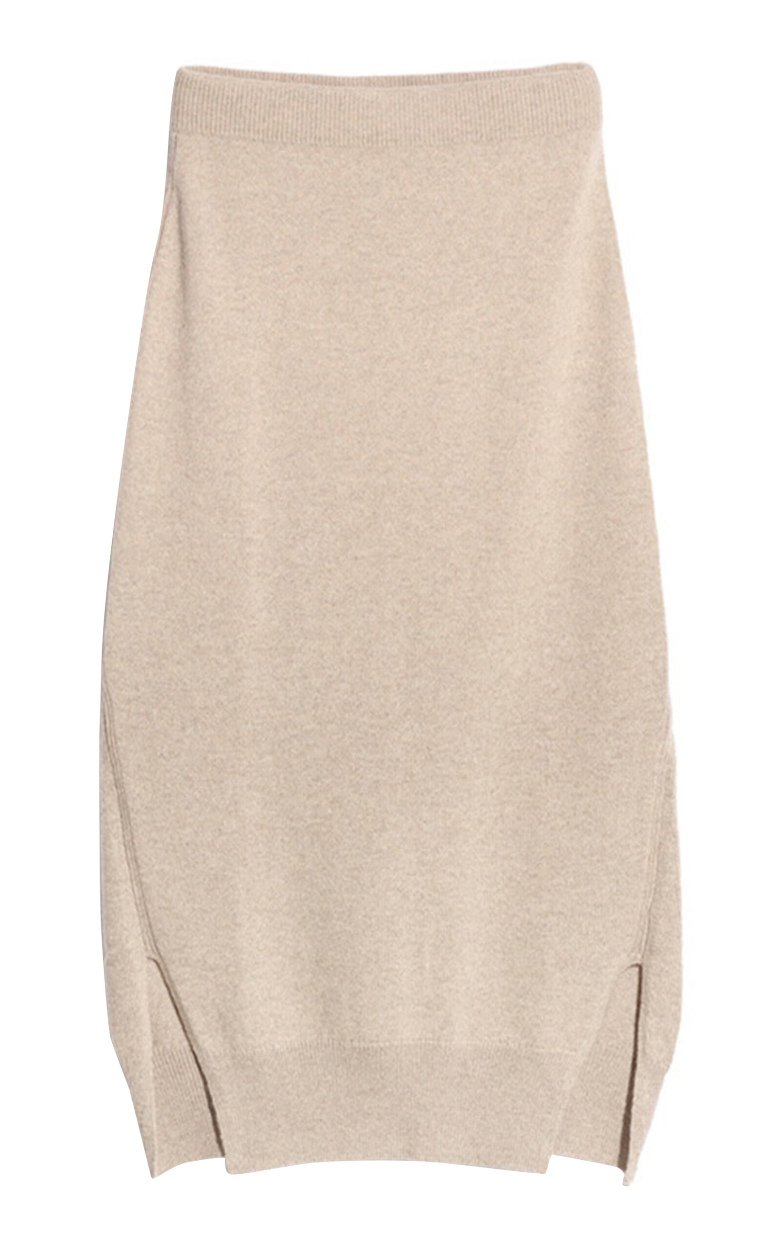 Barrie Cashmere Midi Skirt In Light Pink