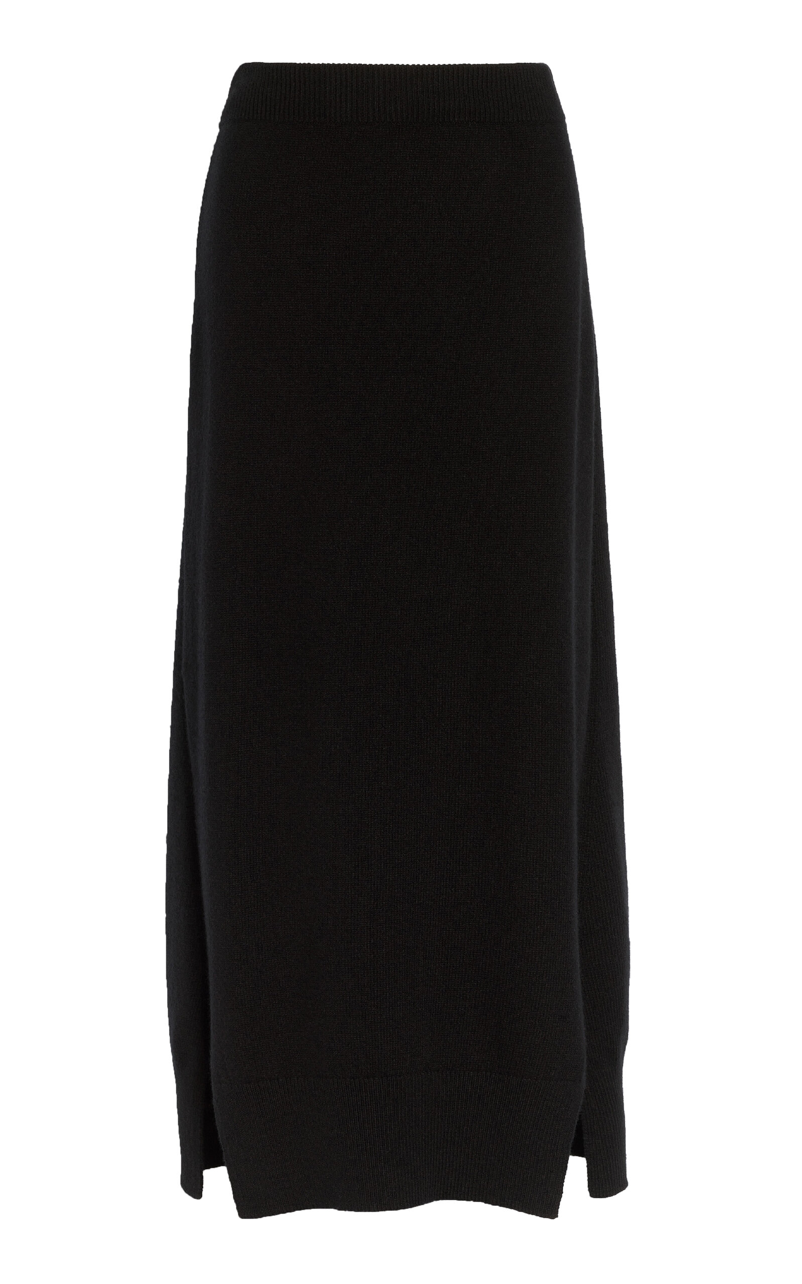 Barrie Cashmere Midi Skirt In Black
